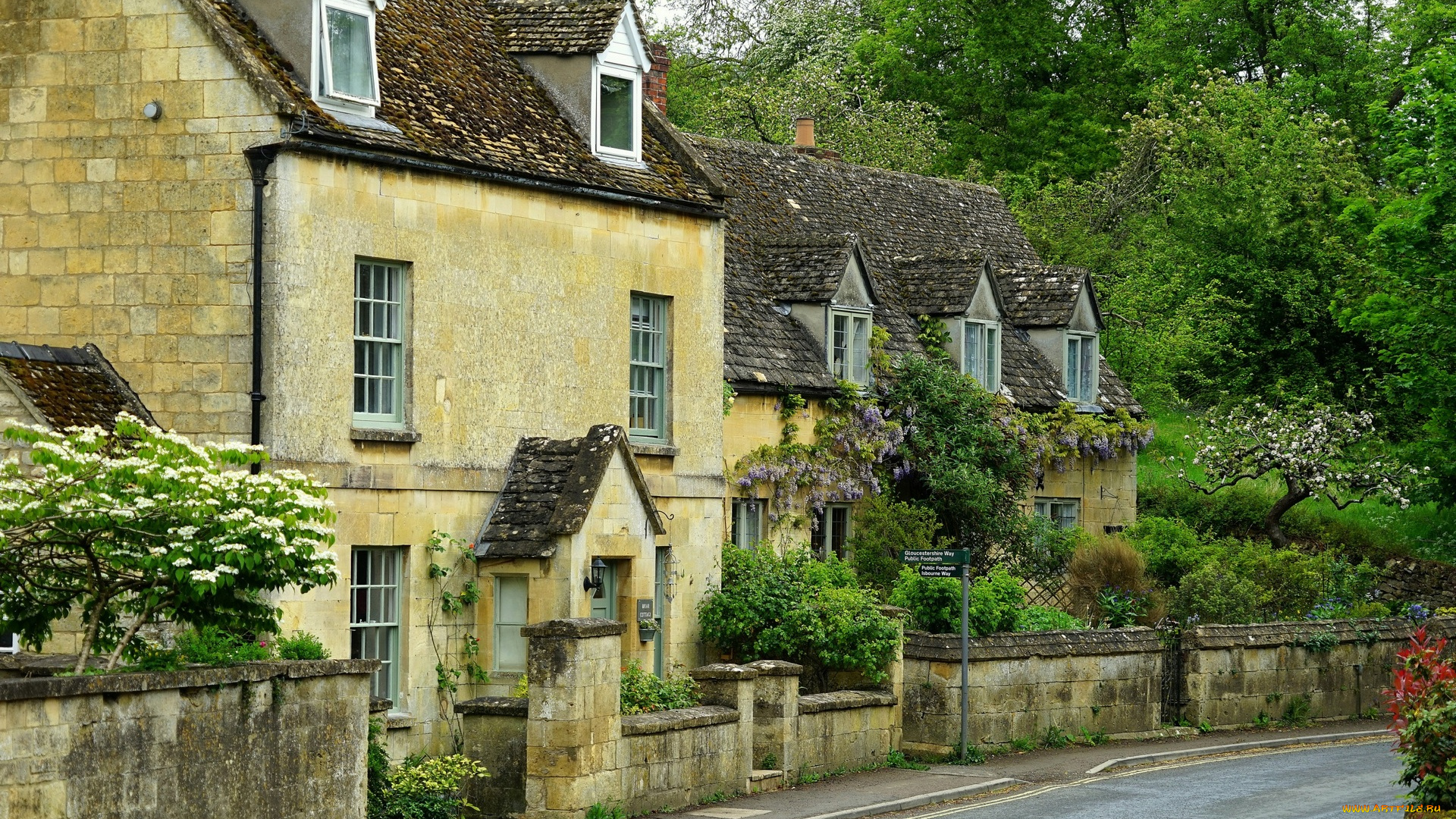 города, -, здания, , дома, деревья, асфальт