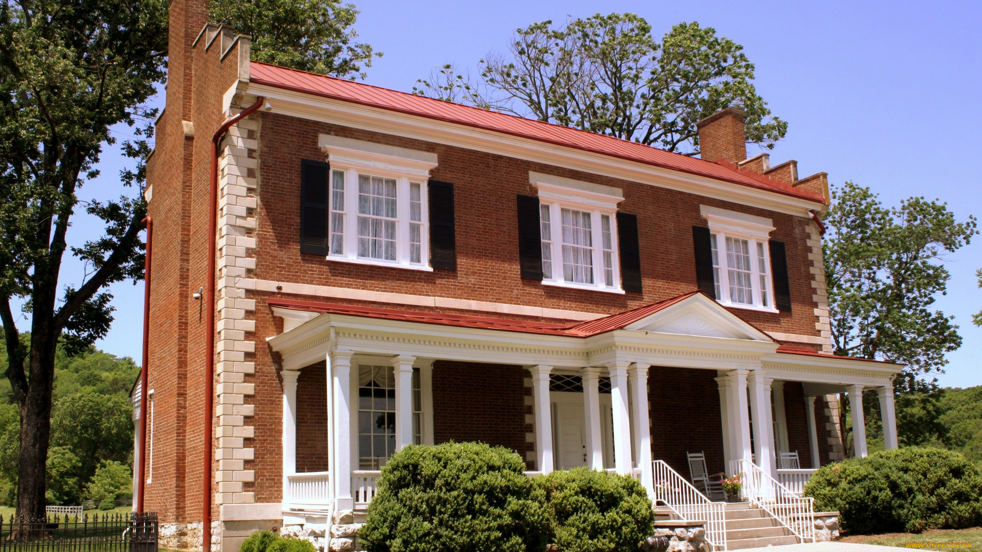 города, -, здания, , дома, деревья, трава, дорожка