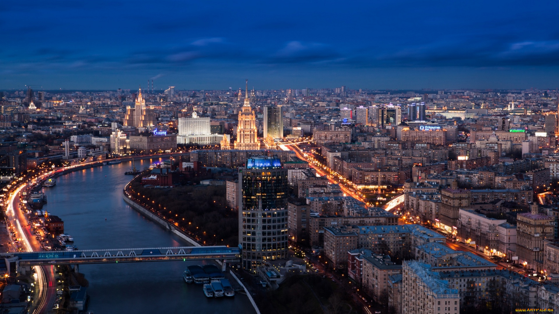 москва, города, москва, , россия, фонари, мост, река, здания