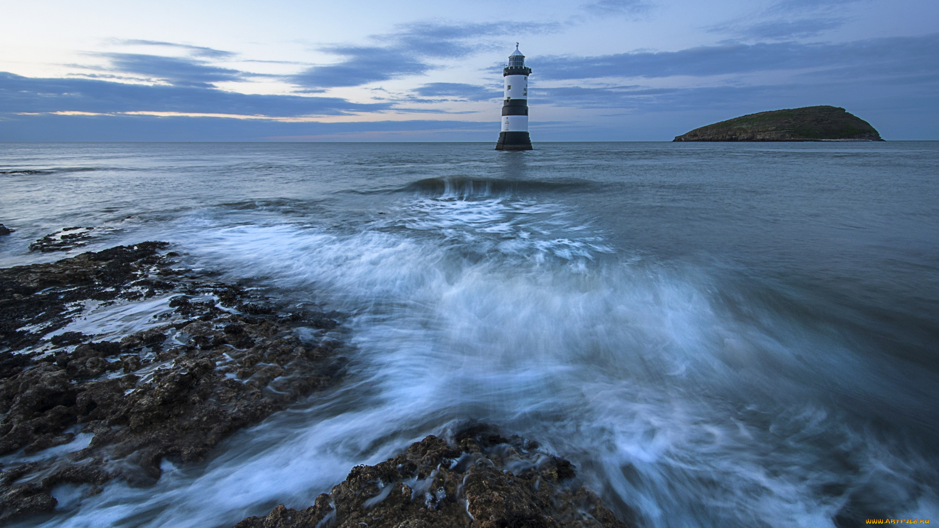 природа, маяки, камни, остров, водоем