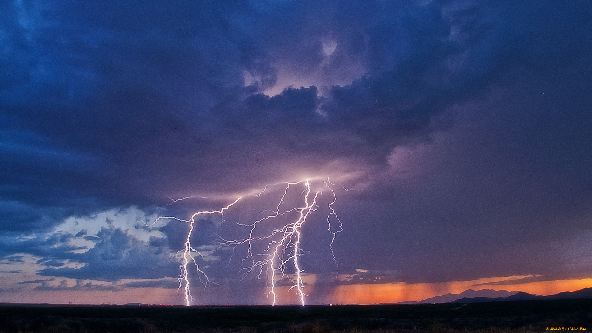 природа, молния, , гроза, шторм