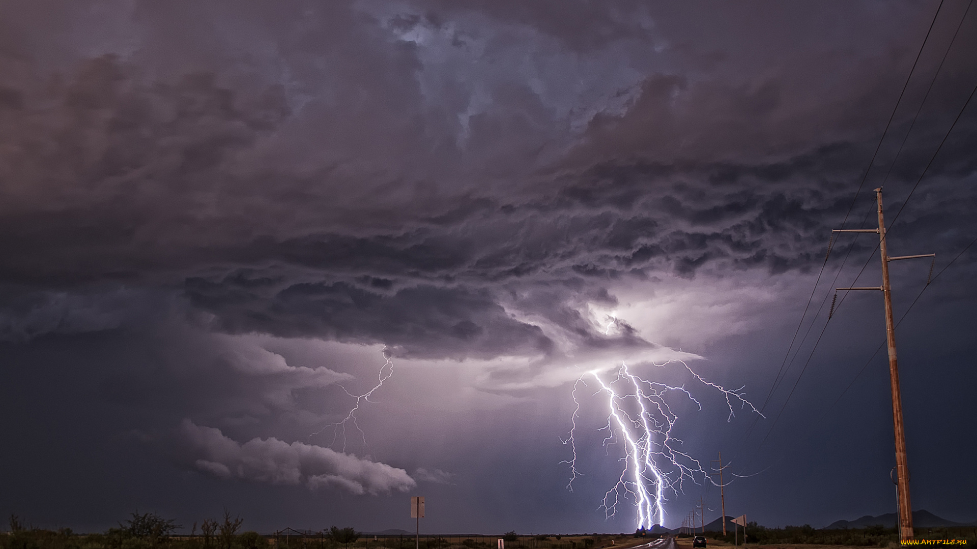 природа, молния, , гроза, шторм