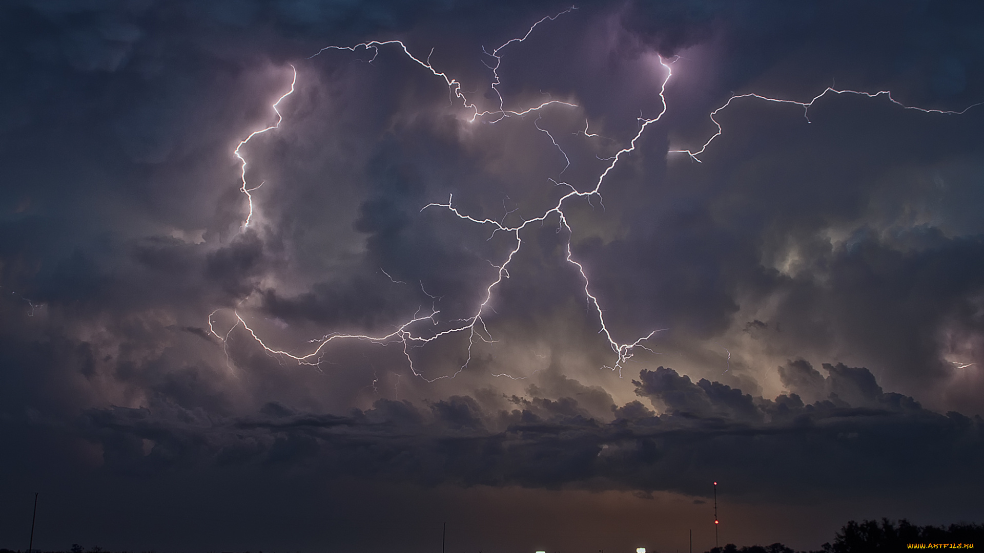 природа, молния, , гроза, шторм
