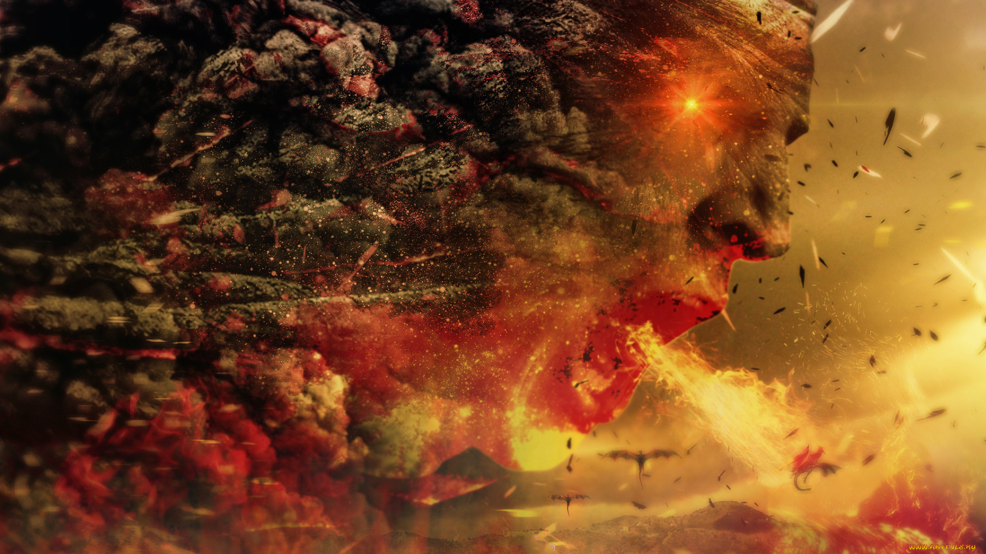 разное, компьютерный, дизайн, голова, ветер, тучи, фон