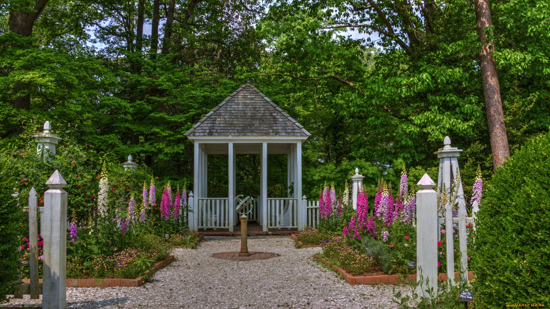 разное, садовые, и, парковые, скульптуры, деревья, цветы, камешки