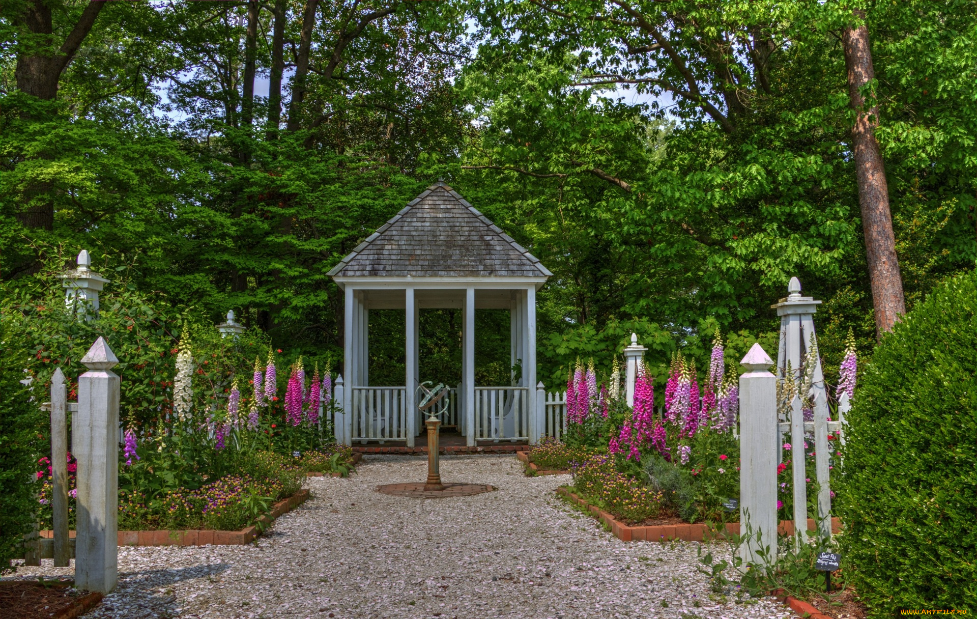 разное, садовые, и, парковые, скульптуры, деревья, цветы, камешки