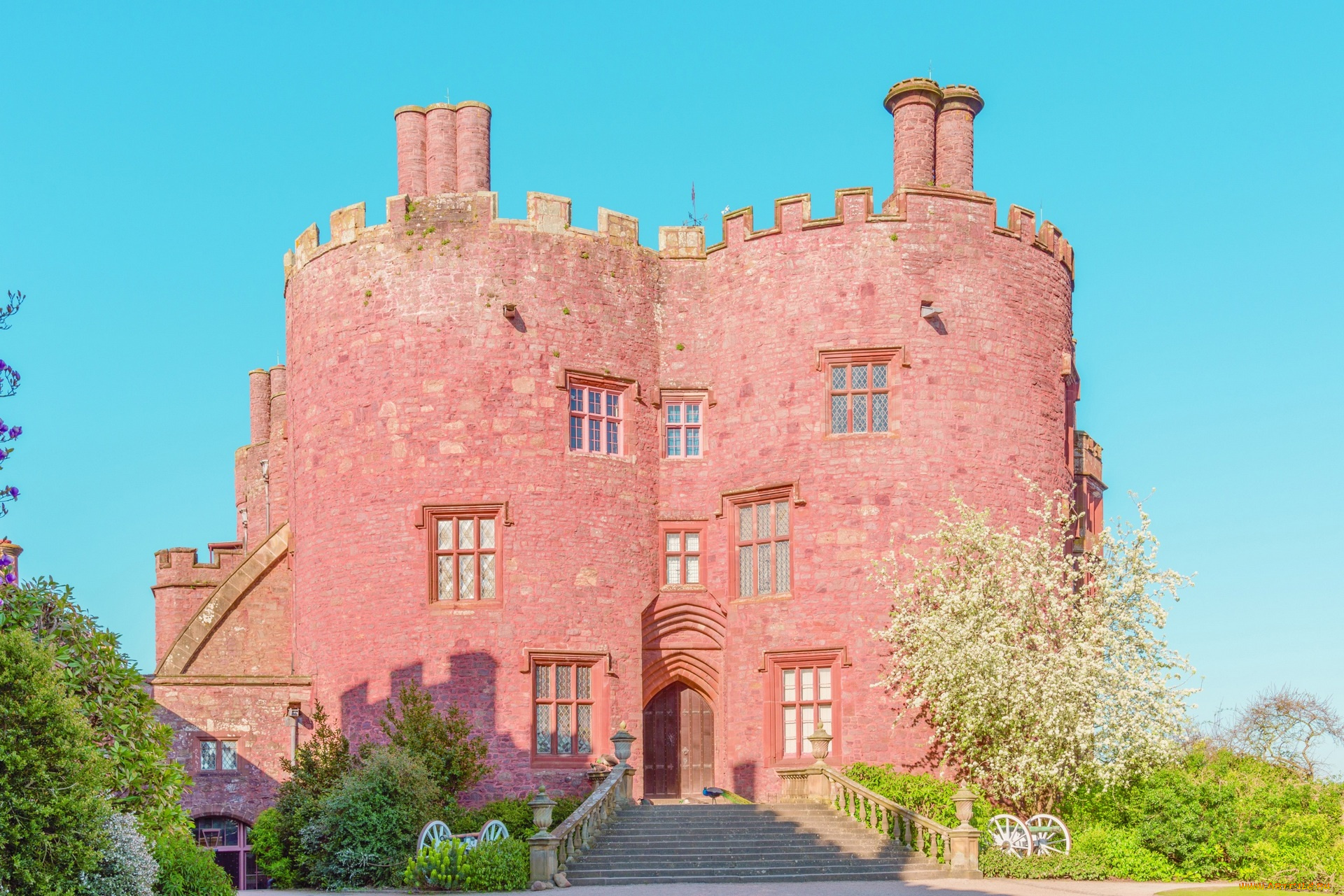 города, -, дворцы, , замки, , крепости, ступени, колеса, деревья