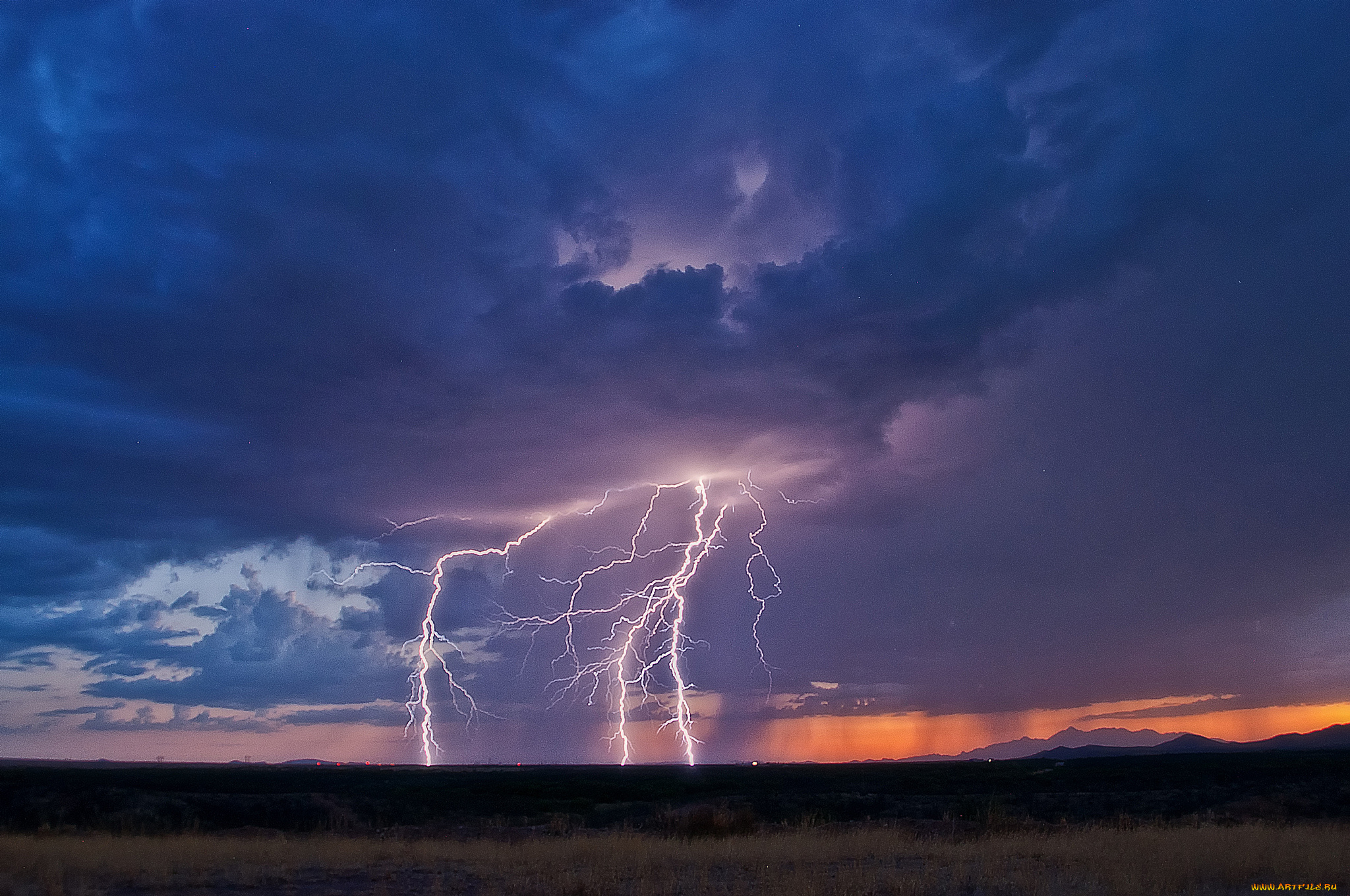 природа, молния, , гроза, шторм