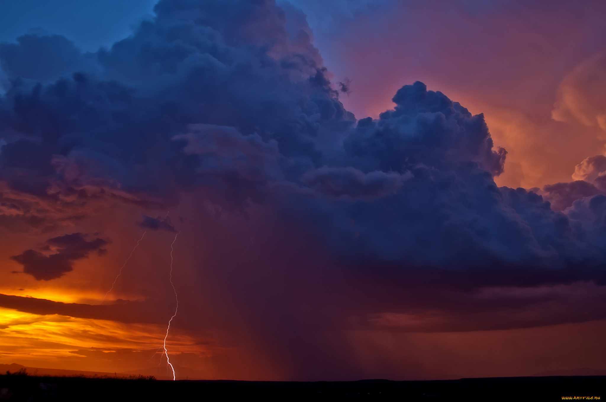 природа, молния, , гроза, шторм