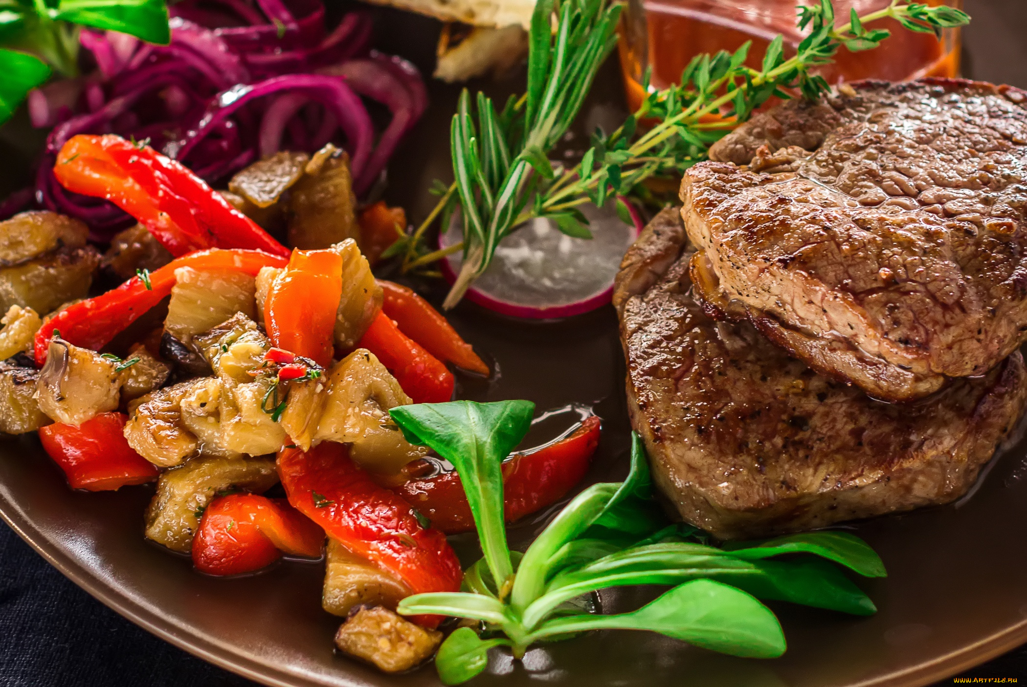 еда, вторые, блюда, мясо, зелень, овощи