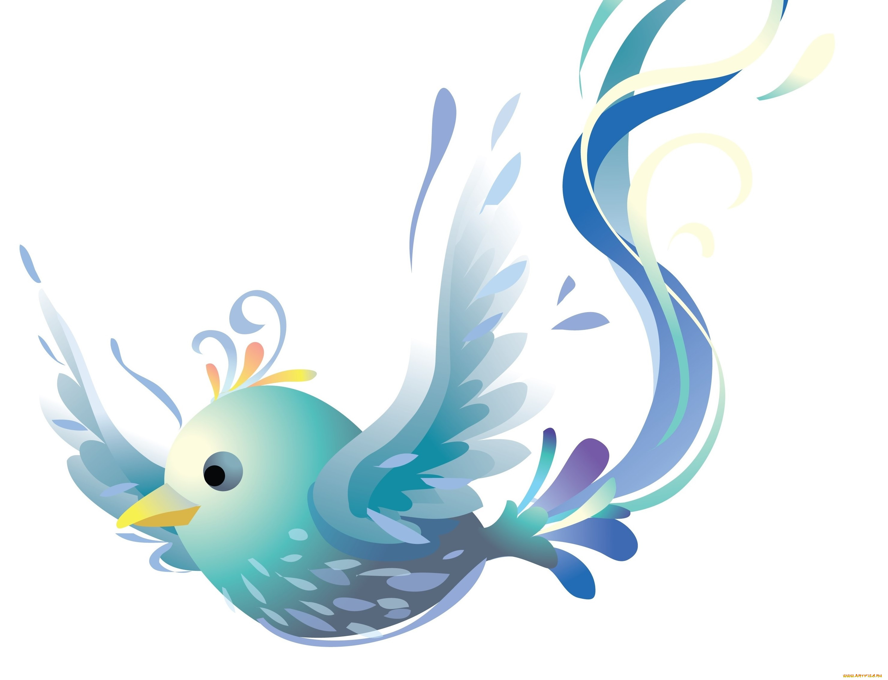 векторная, графика, животные, , animals, фон, птица