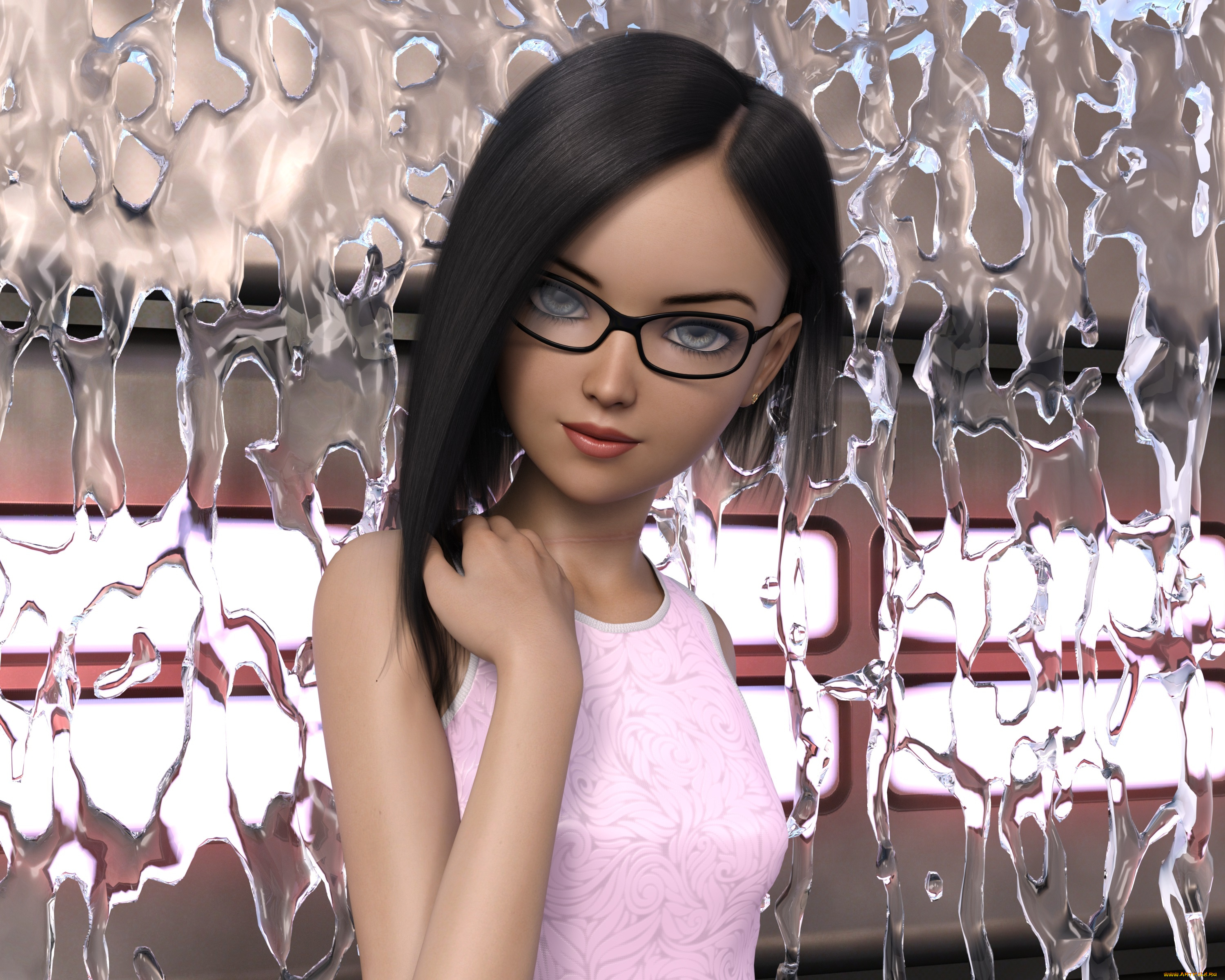 3д, графика, люди, , people, фон, взгляд, девушка