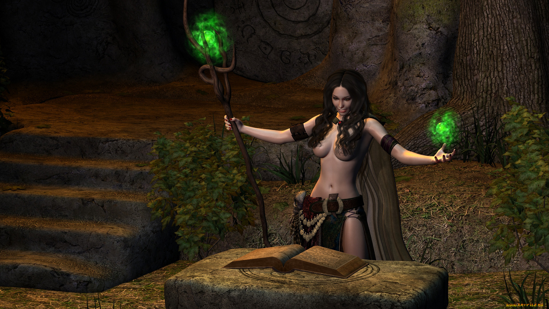 3д, графика, фантазия, , fantasy, взгляд, девушка, фон