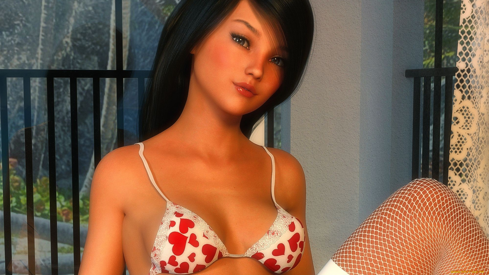 3д, графика, люди, , people, фон, взгляд, девушка