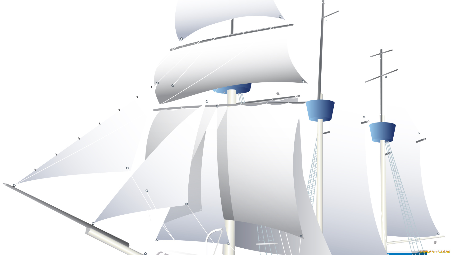 векторная, графика, техника, , equipment, парусник