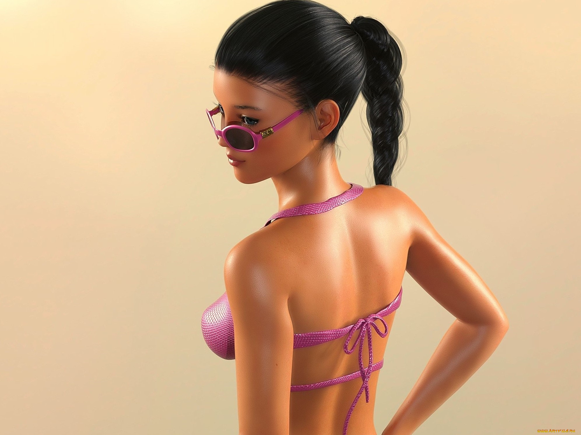 3д, графика, люди, , people, девушка, взгляд, фон