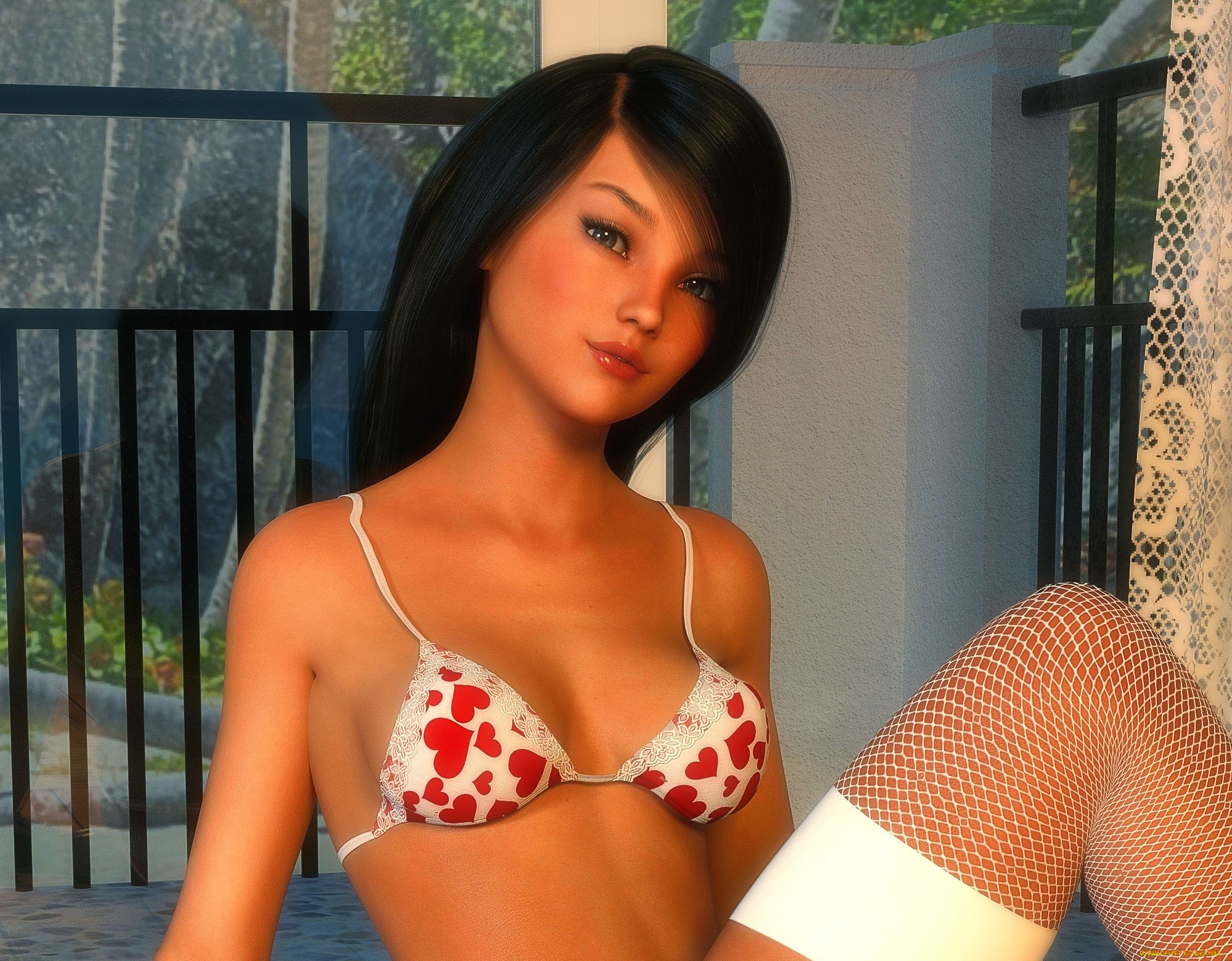 3д, графика, люди, , people, фон, взгляд, девушка