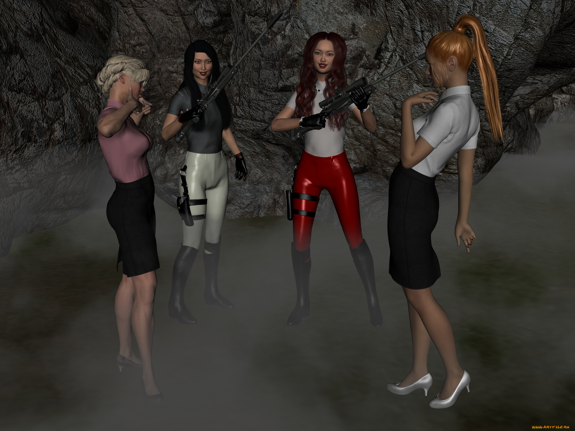 3д, графика, фантазия, , fantasy, фон, взгляд, девушки