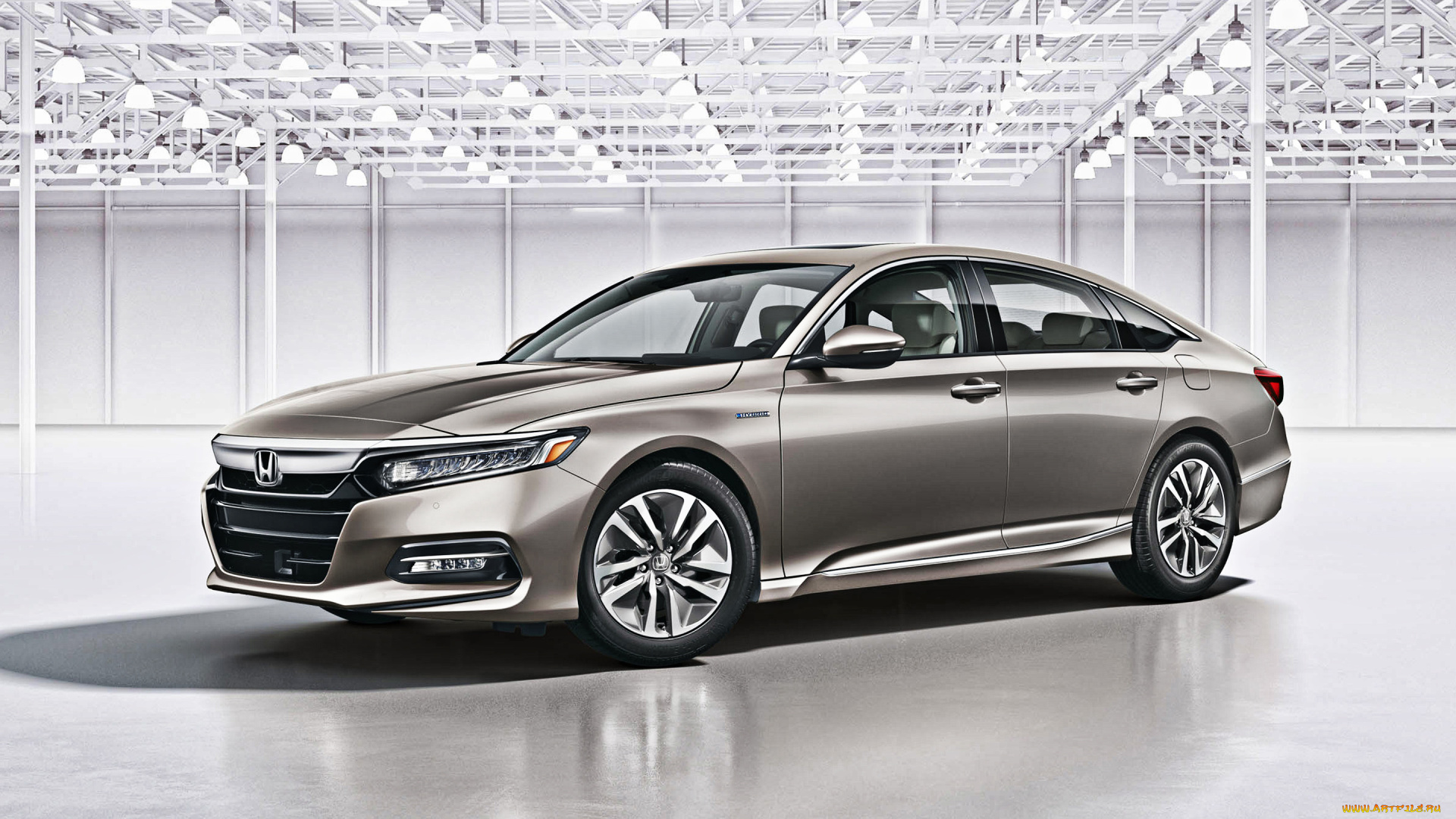 2020, honda, accord, hybrid, автомобили, honda, японские, внешность, вид, спереди, седан, серебряный, новинки