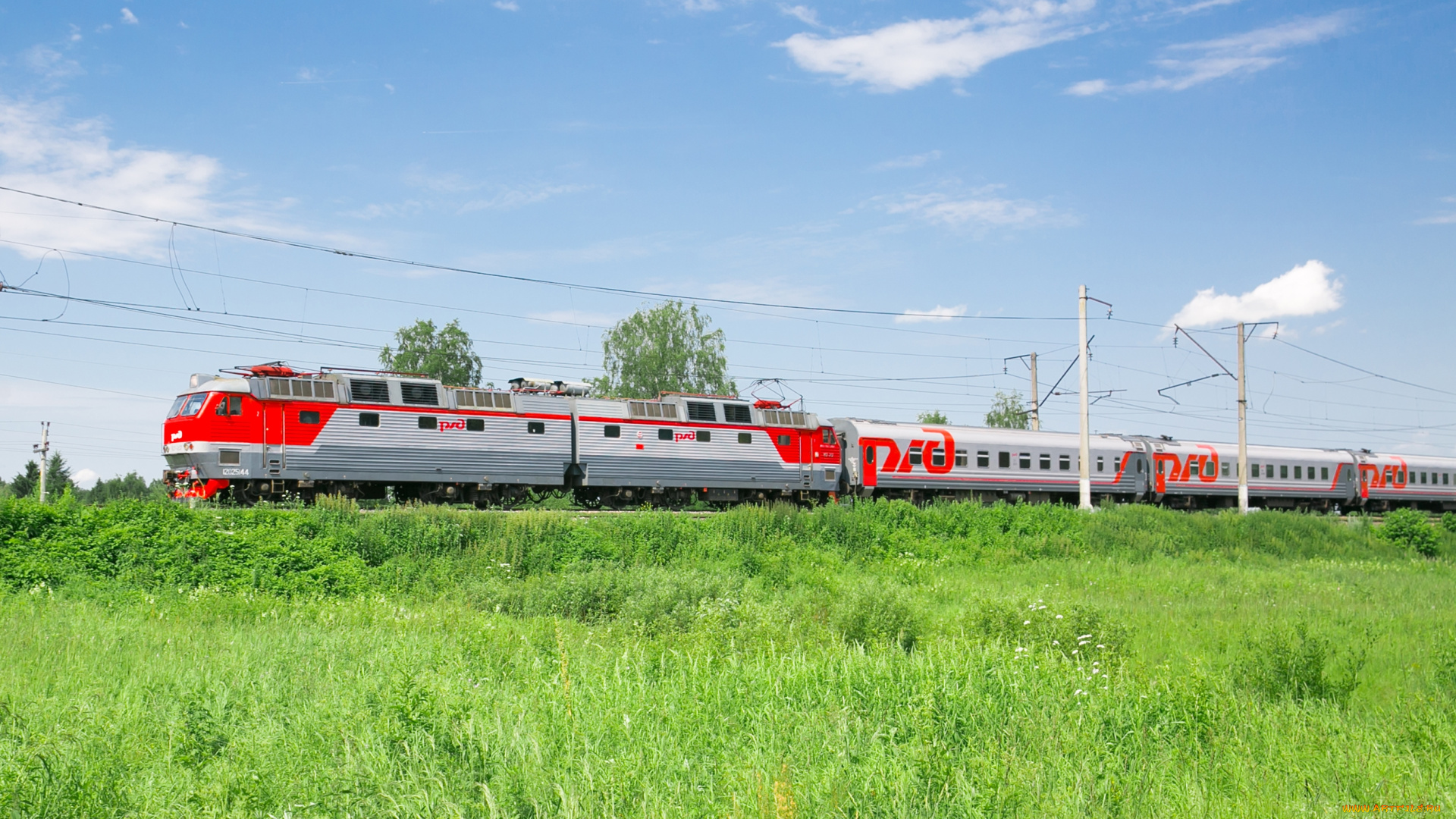 пассажирский, поезд, техника, поезда, вагоны, электровоз, поезд, пассажирский