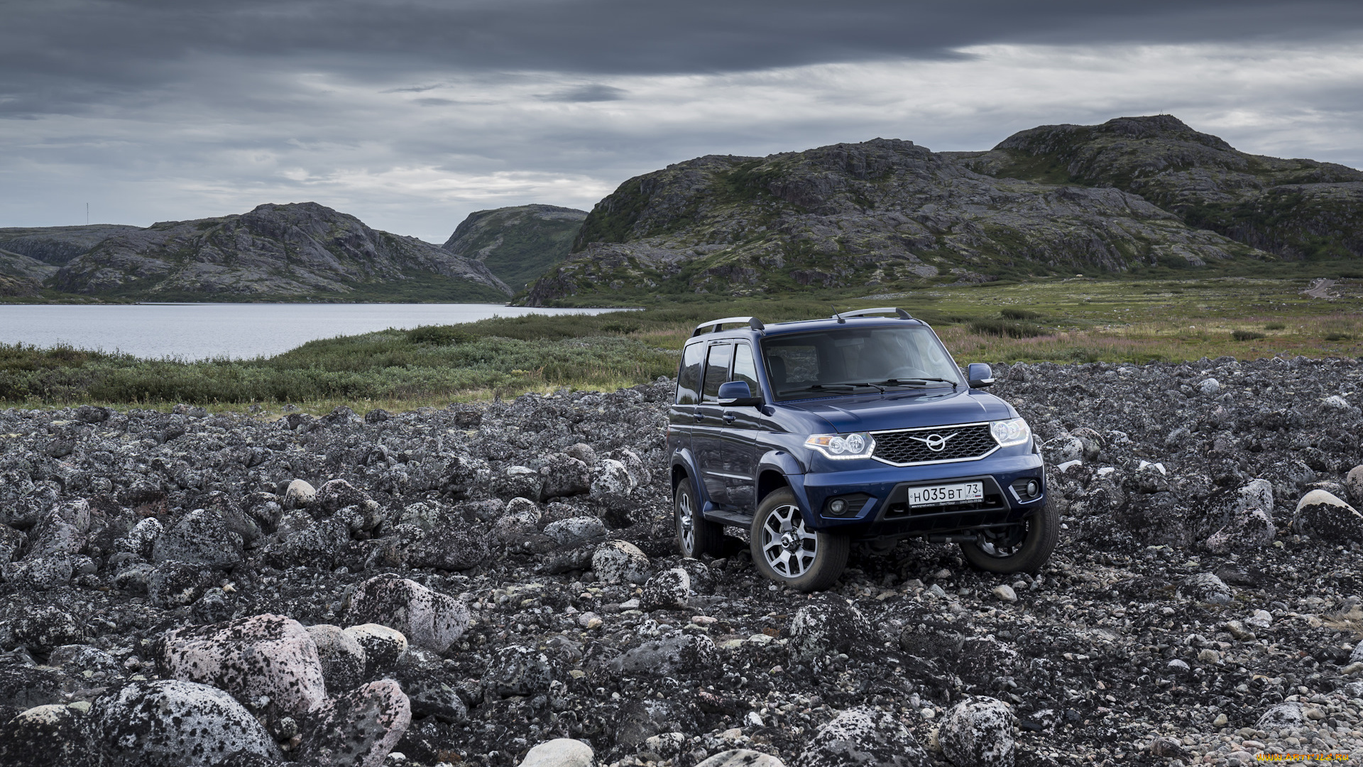 уаз, патриот, автомобили, уаз, автомобиль, патриот, камни, озеро, внедорожник