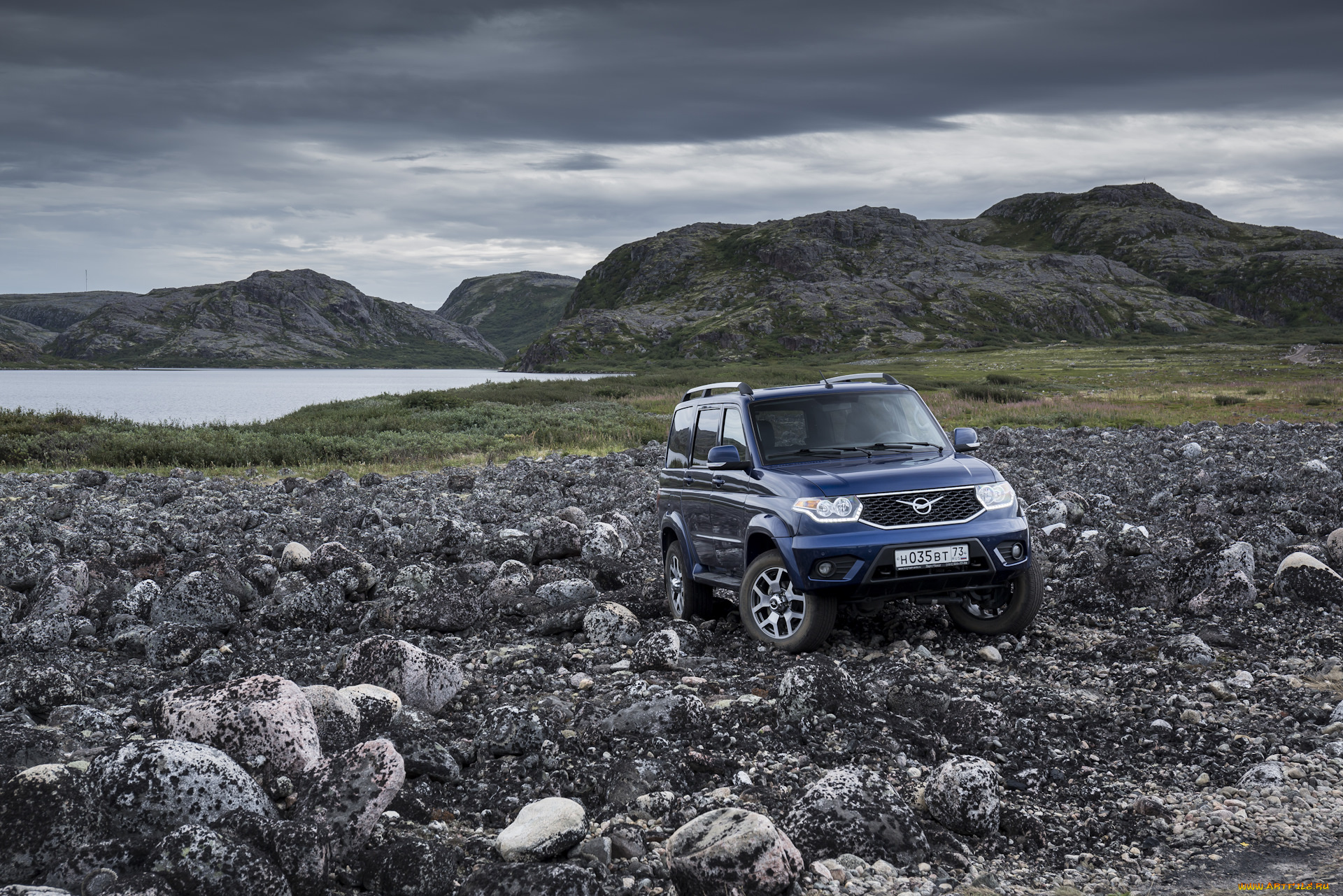 уаз, патриот, автомобили, уаз, автомобиль, патриот, камни, озеро, внедорожник