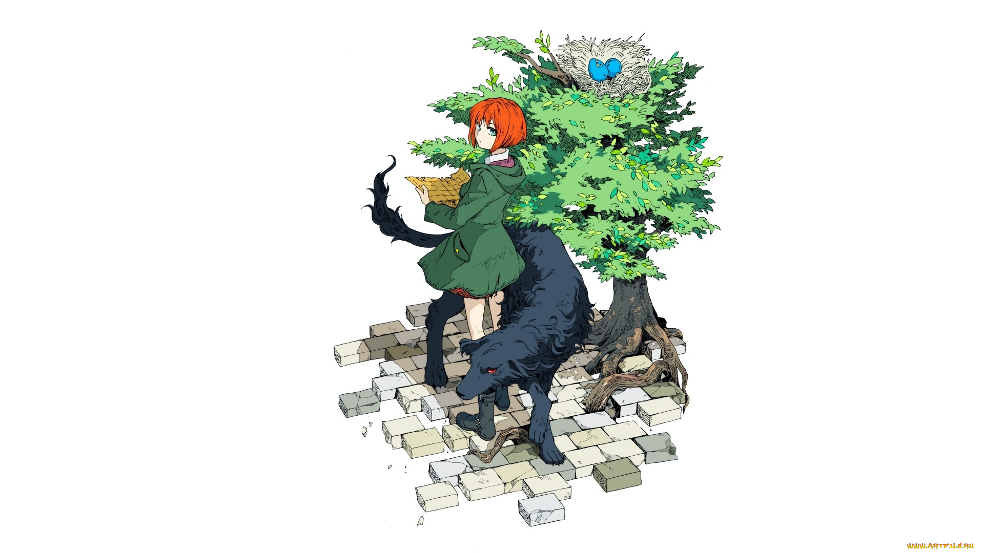 аниме, mahou, tsukai, no, yome, невеста, чародея