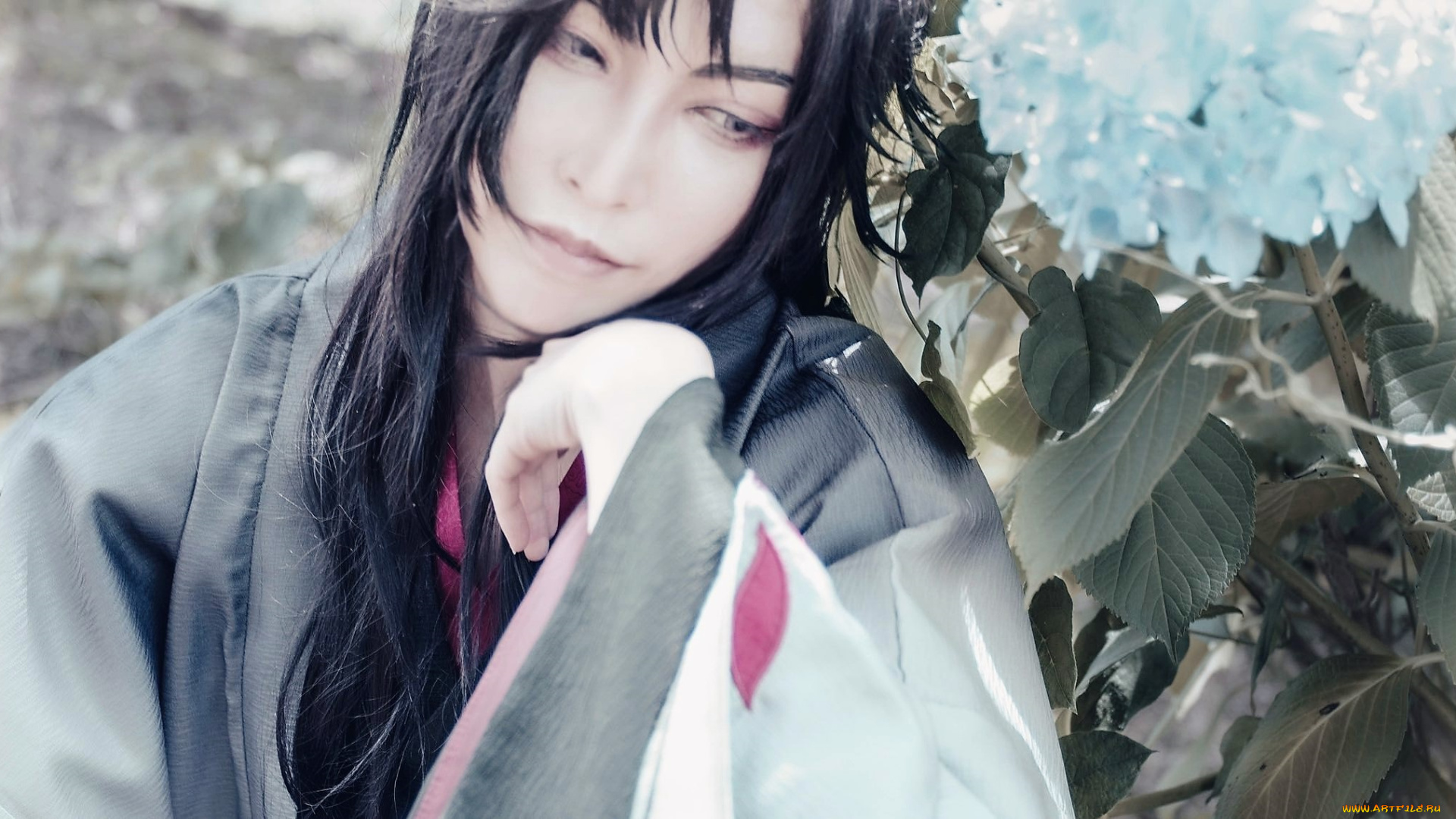 мужчины, -, креатив, , косплей, вэй, усянь, костюм, гортензия