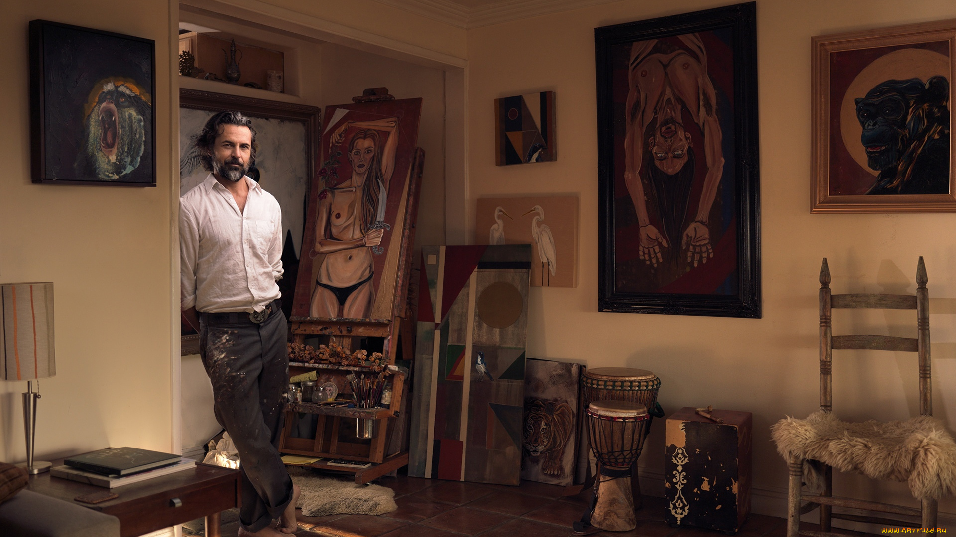 мужчины, -, unsort, художник, картины