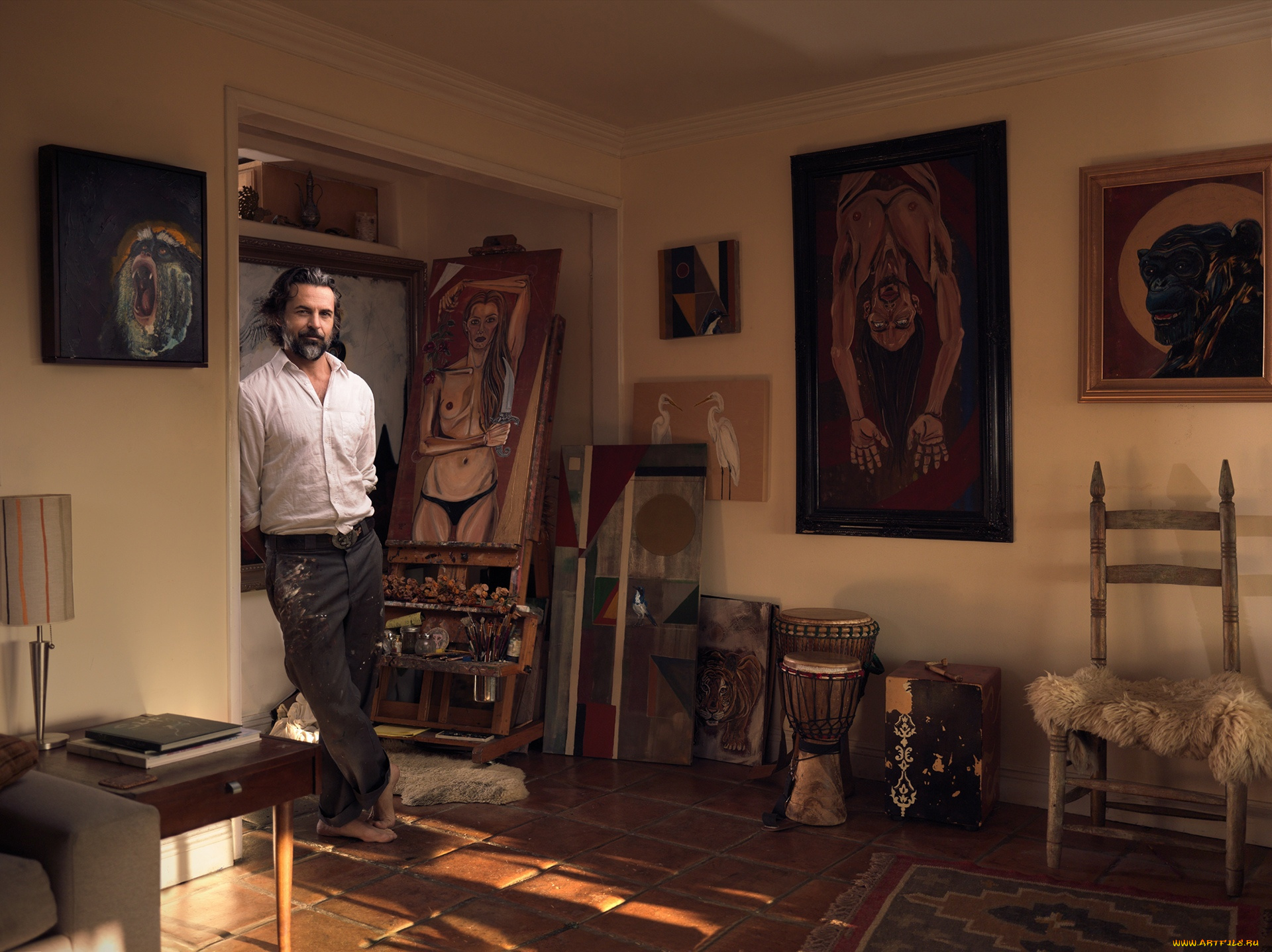 мужчины, -, unsort, художник, картины