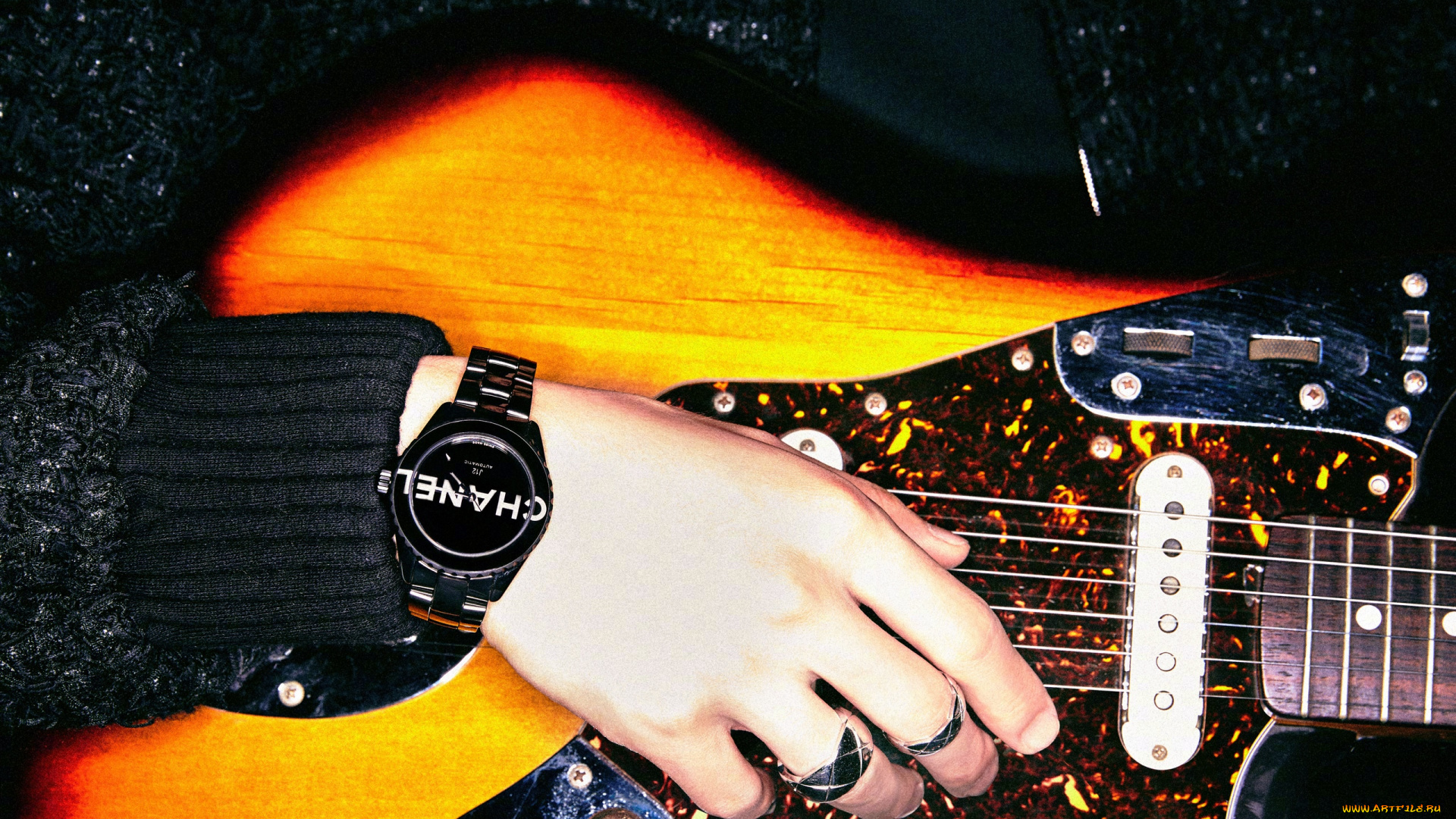 бренды, chanel, ван, ибо, рука, кольца, гитара, часы