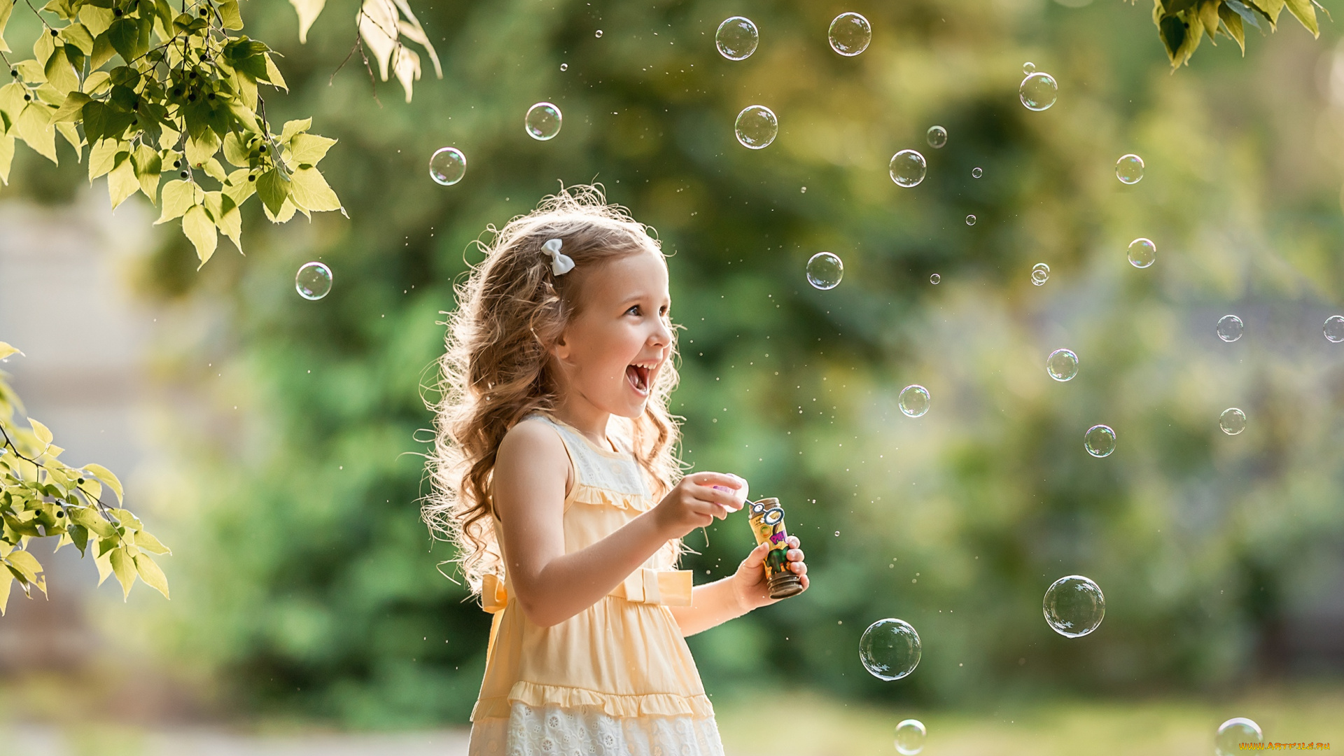 разное, дети, девочка, пузыри
