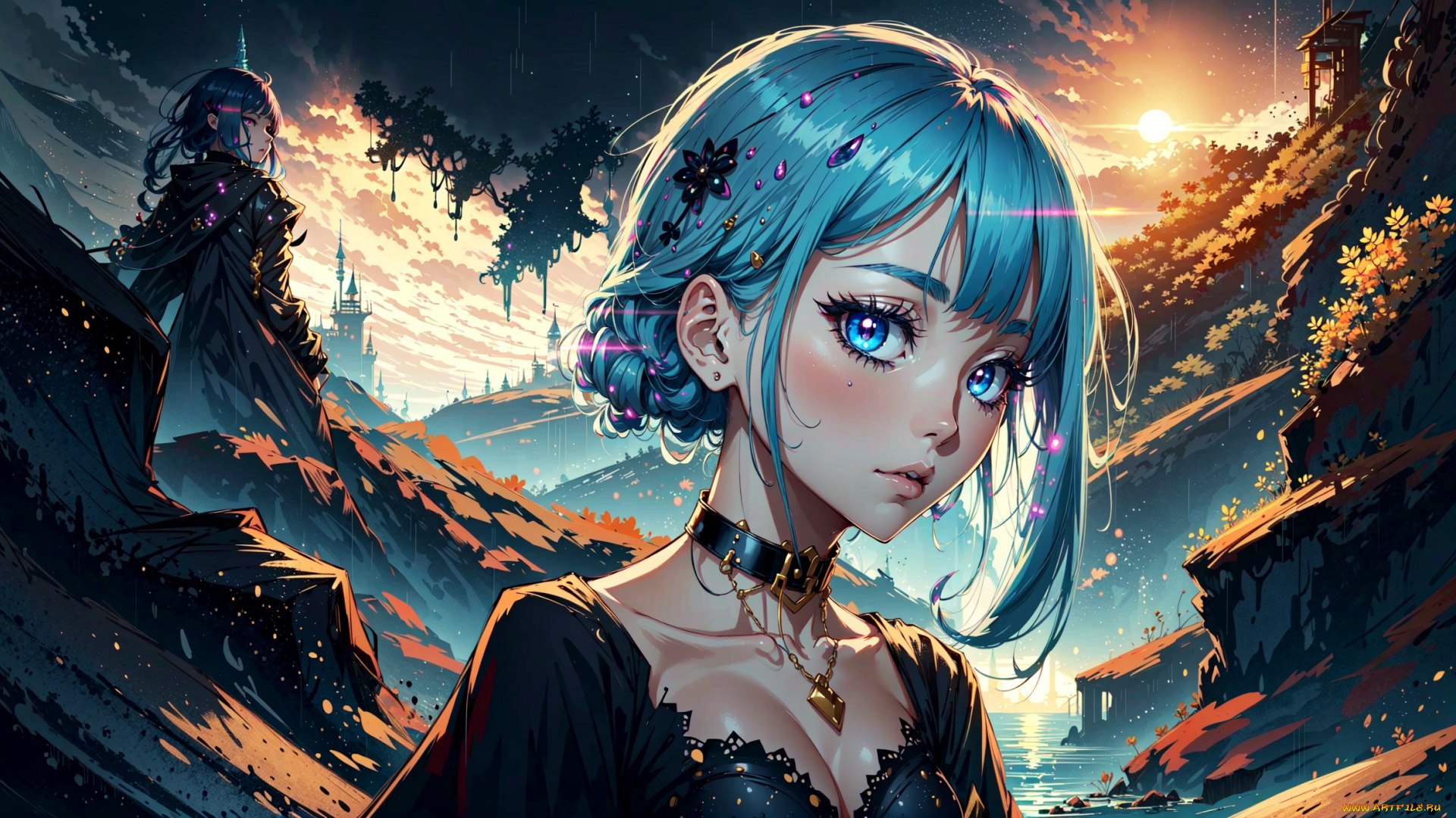 аниме, пейзажи, , природа, нейросети, графика, нейроарт, ai, art, нейронные, сети, рисунки, нейро, искусство