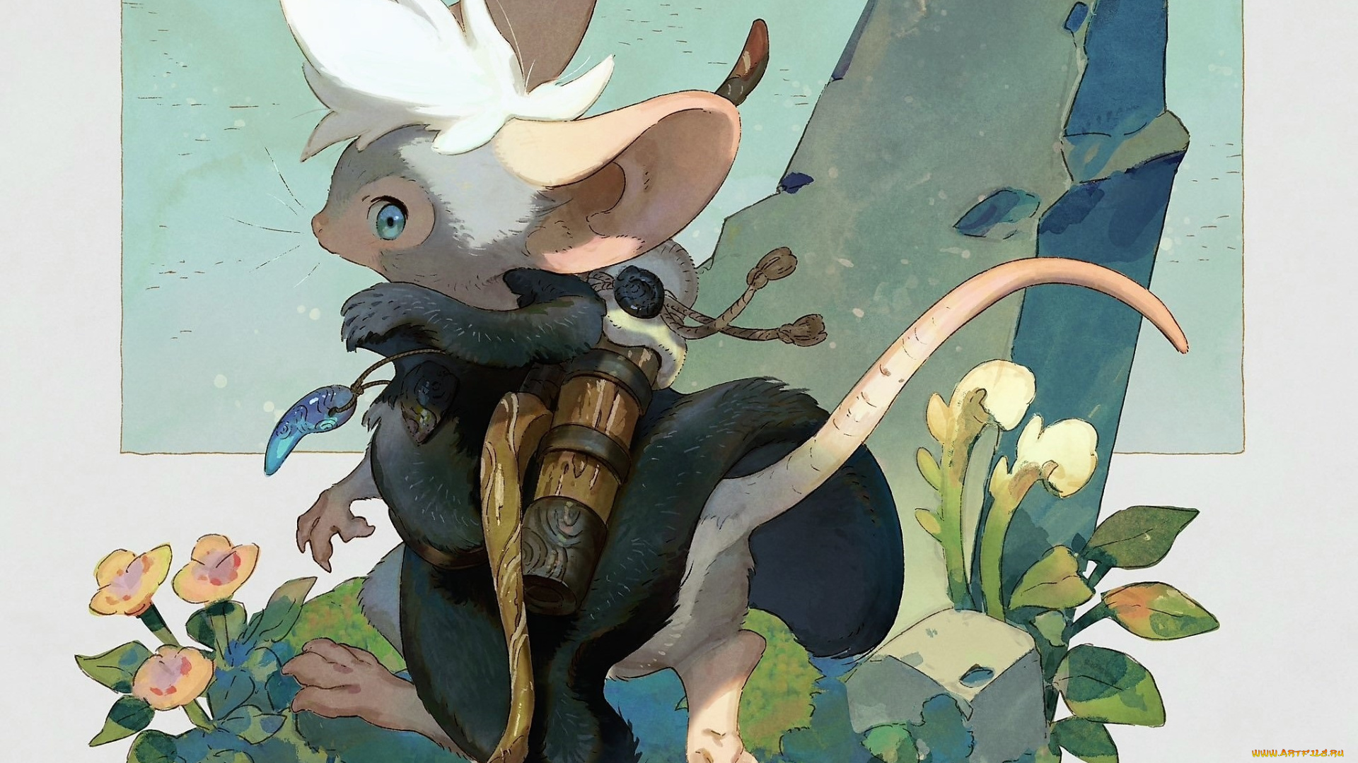 аниме, животные, , существа, мышь, одежда