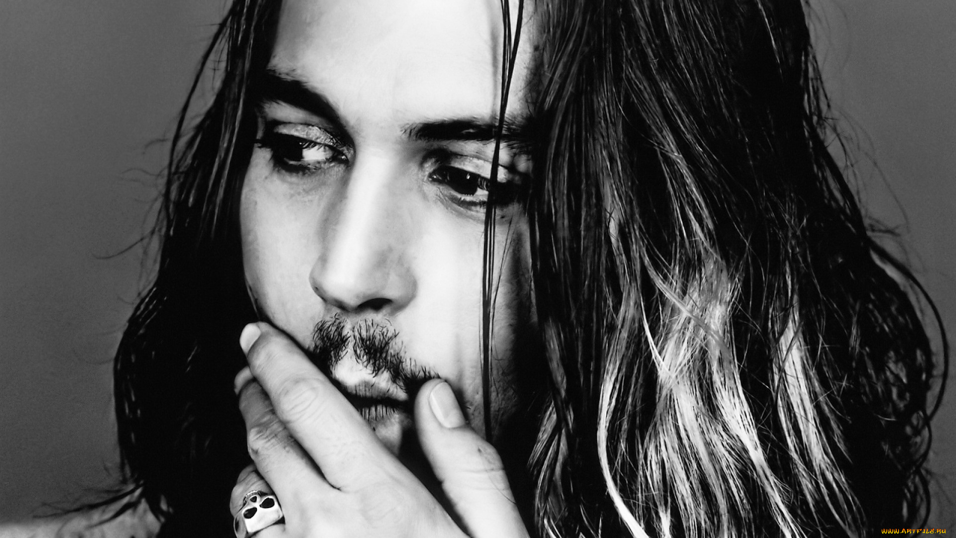 мужчины, johnny, depp, актер, лицо, кольцо