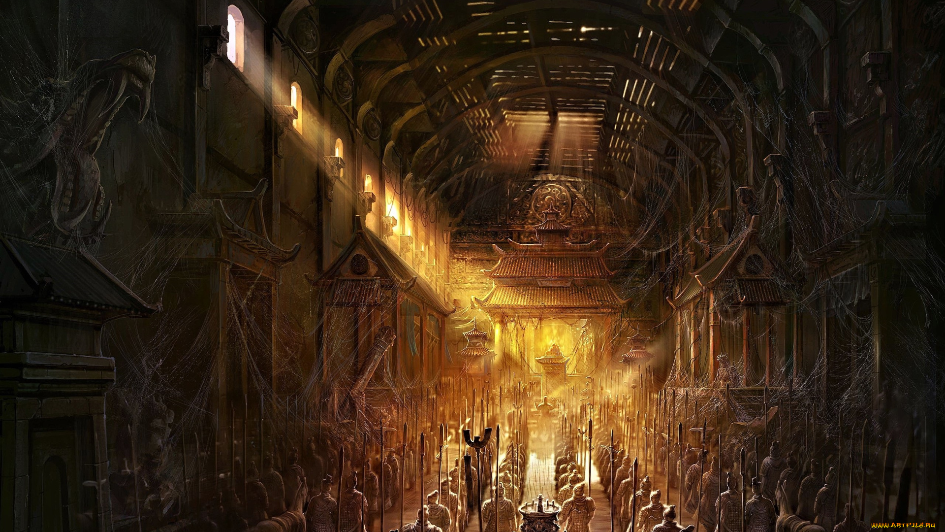 видео, игры, battle, of, the, immortals, зал, паутина, армия