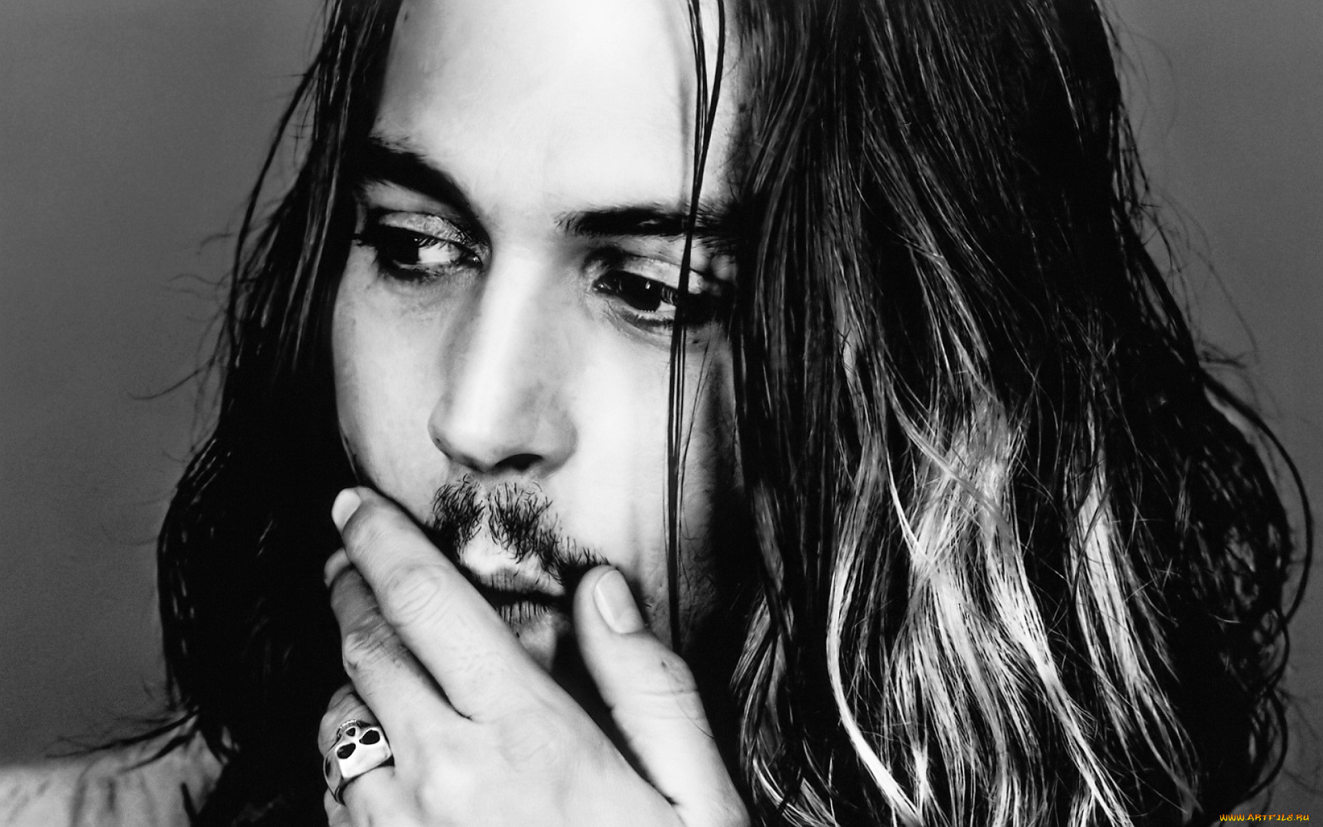 мужчины, johnny, depp, актер, лицо, кольцо