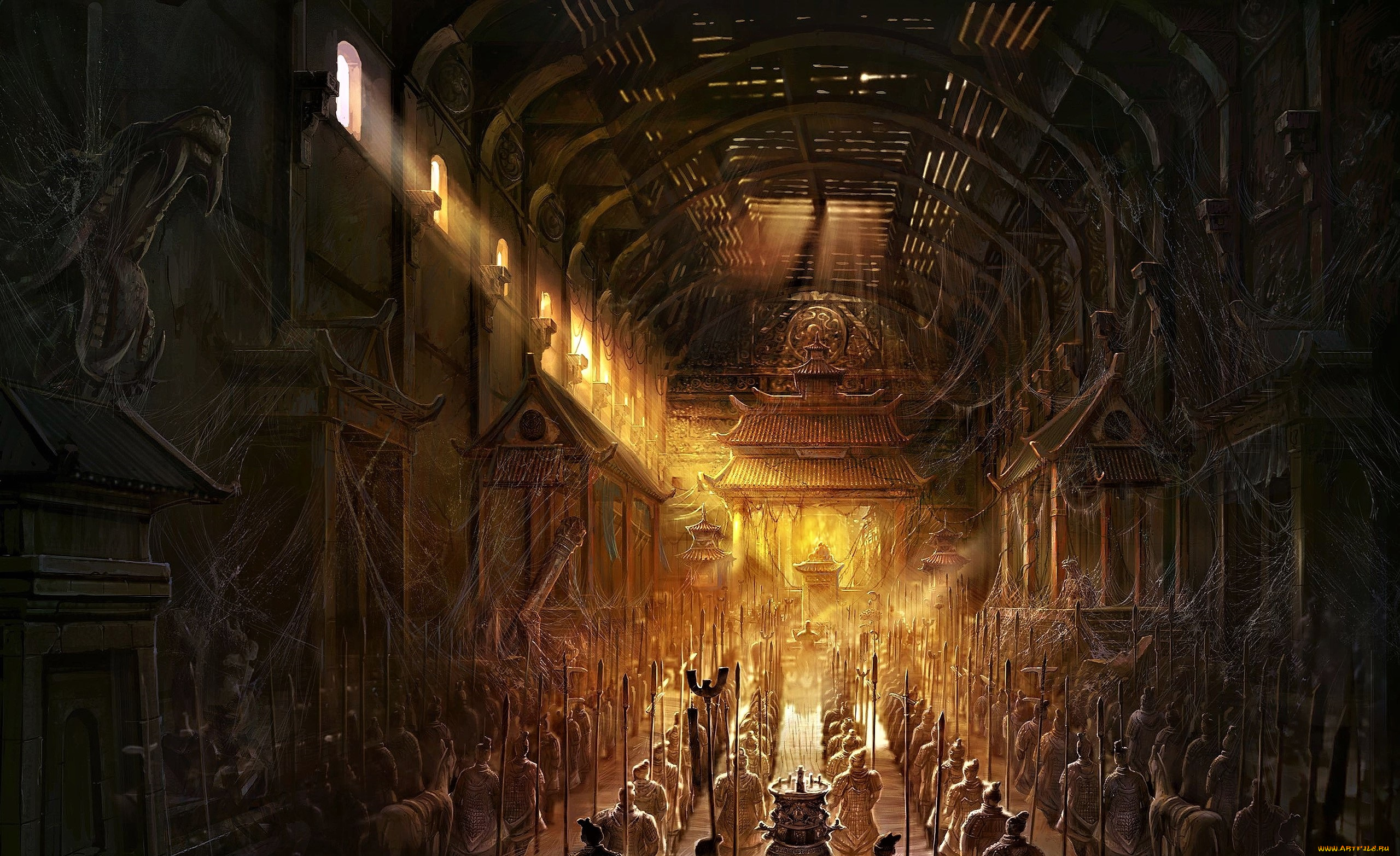 видео, игры, battle, of, the, immortals, зал, паутина, армия