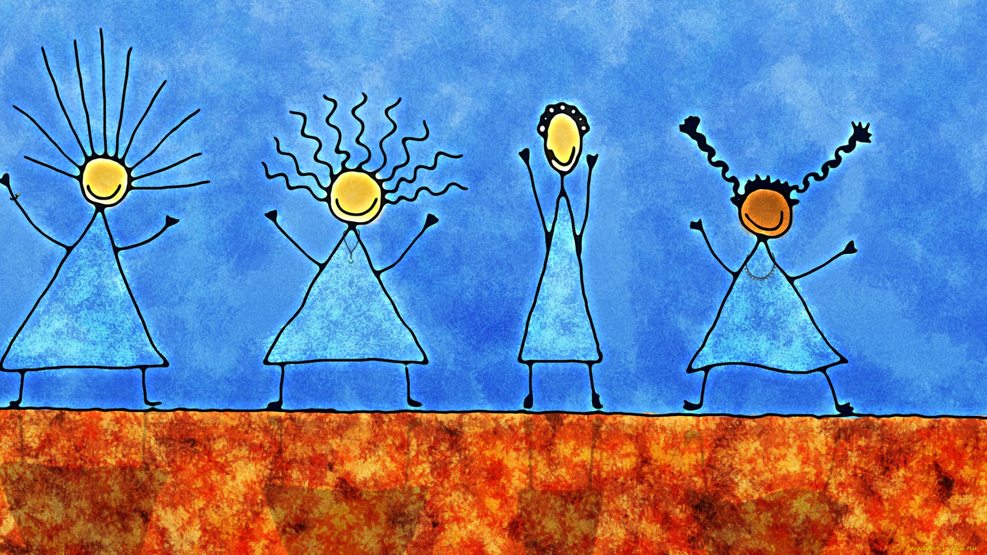 coiffure, рисованные, vladstudio