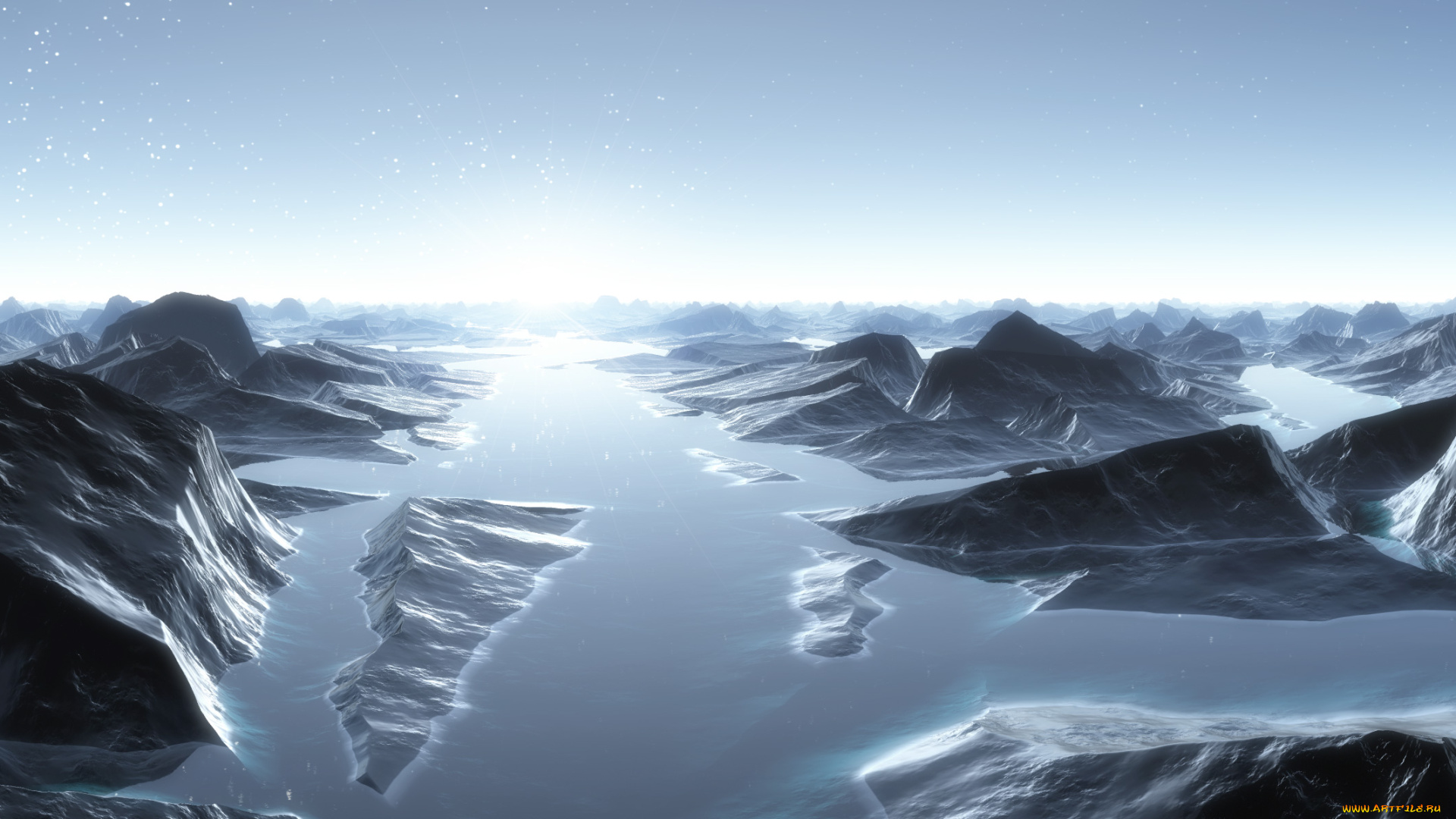 melting, season, 3д, графика, nature, landscape, природа