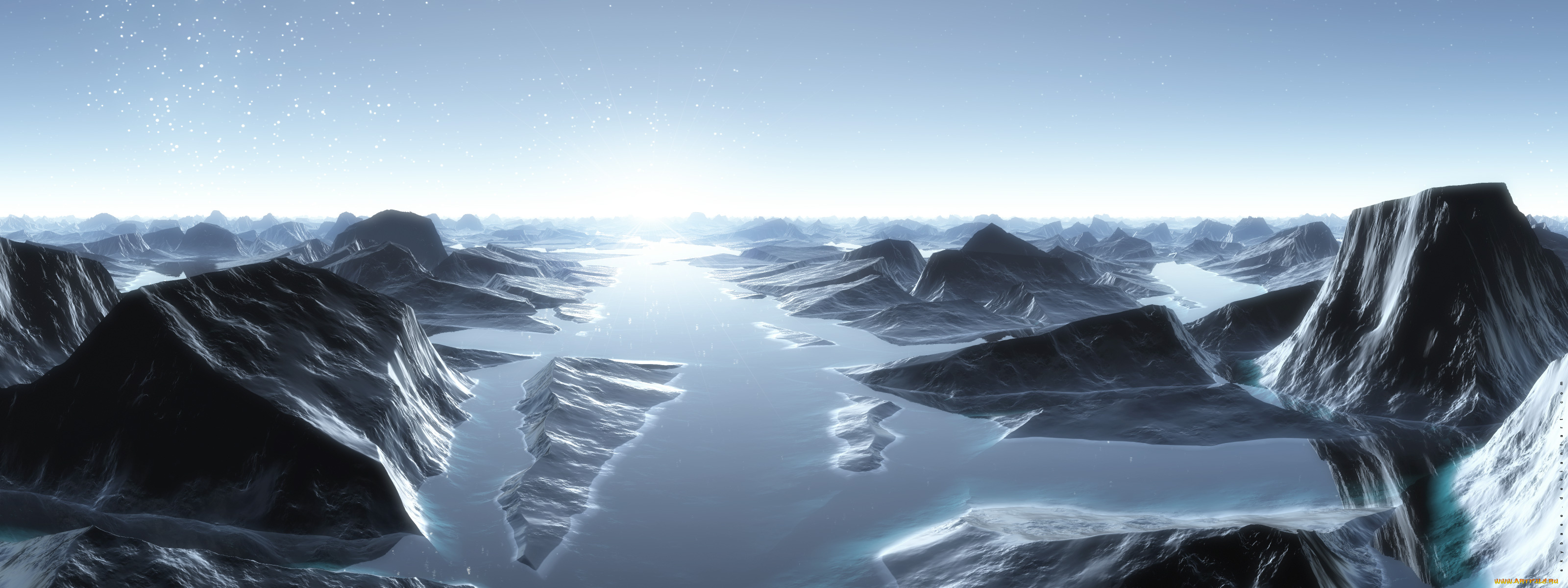 melting, season, 3д, графика, nature, landscape, природа