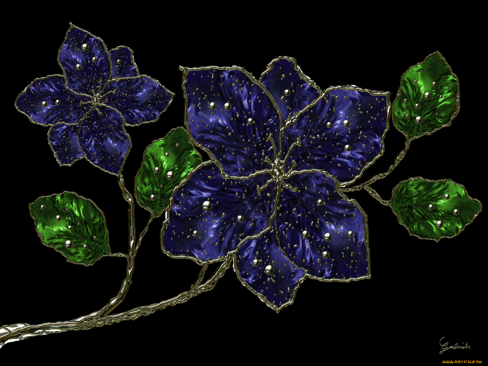 3д, графика, flowers, цветы, цветок