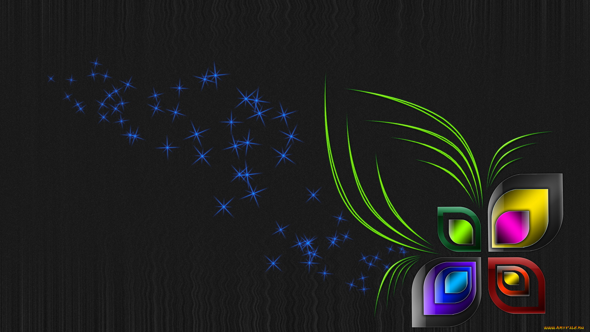 3д, графика, fractal, фракталы, звёзды, цвета