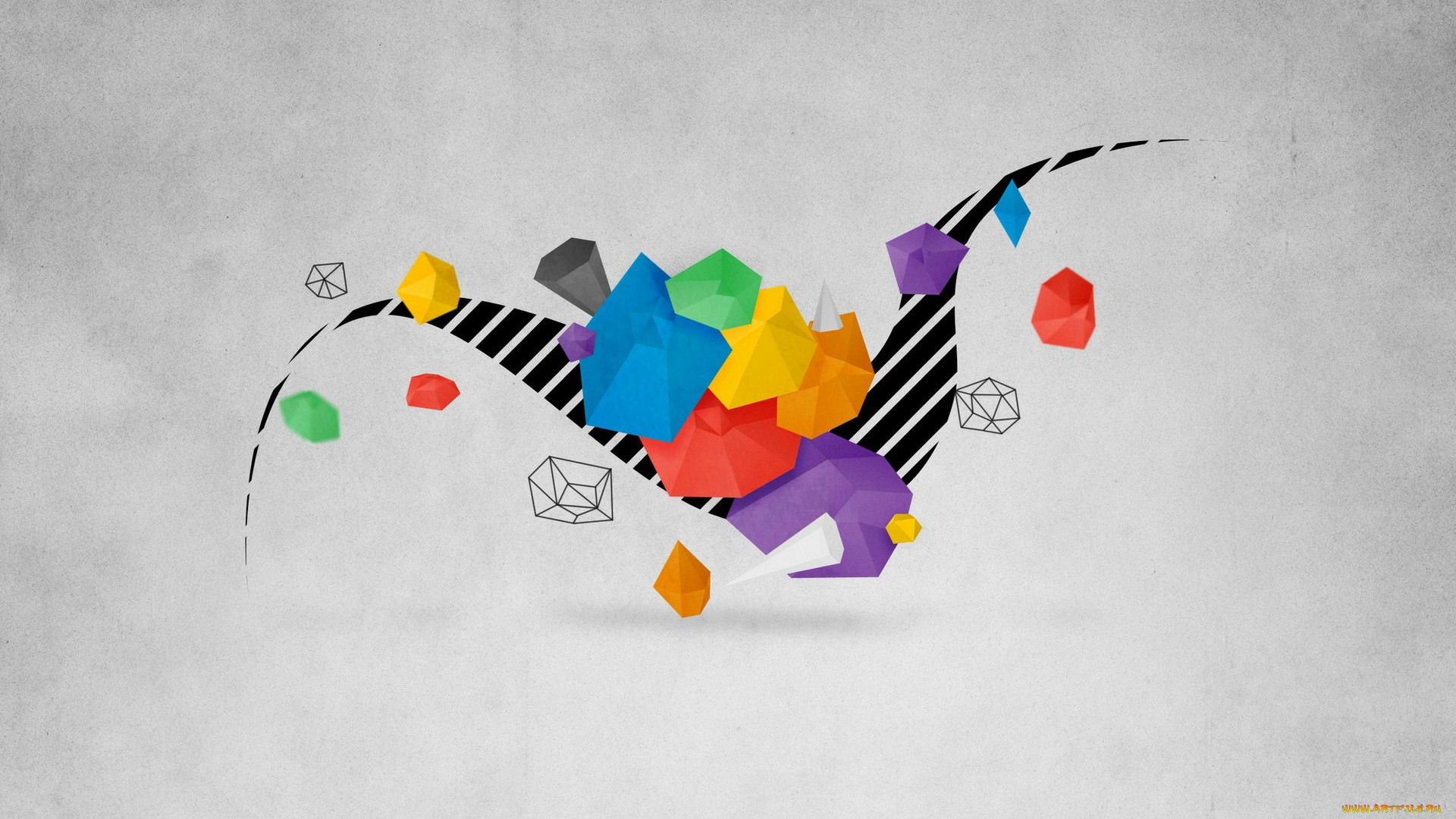 векторная, графика, фигуры, геометрические