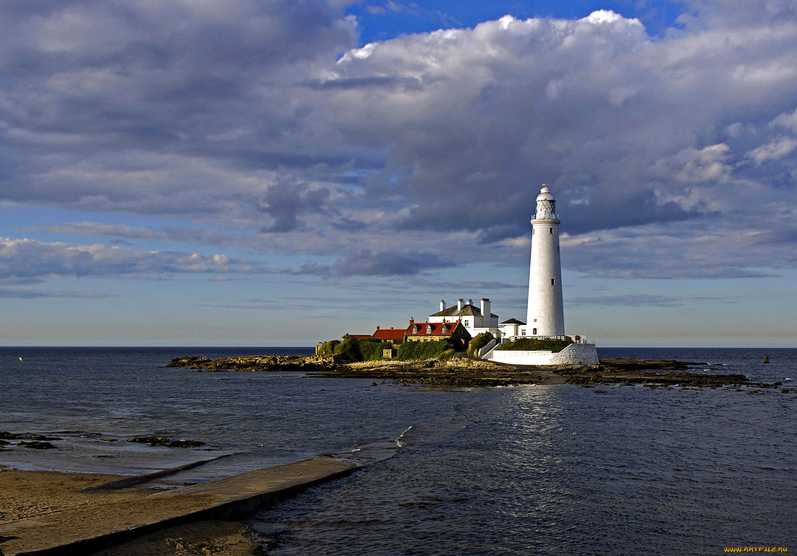 природа, маяки, маяк, вода, облака, дома