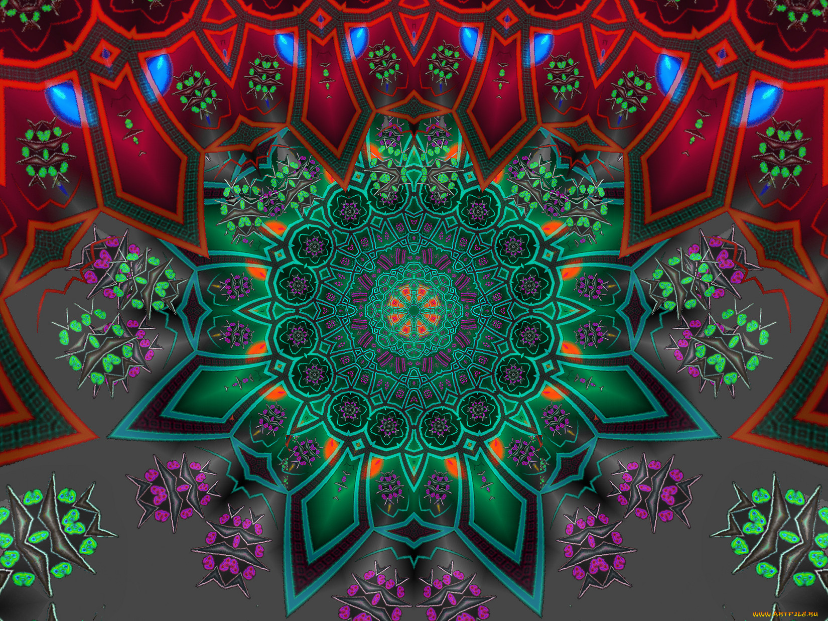 3д, графика, fractal, фракталы, цвета, фон, узор