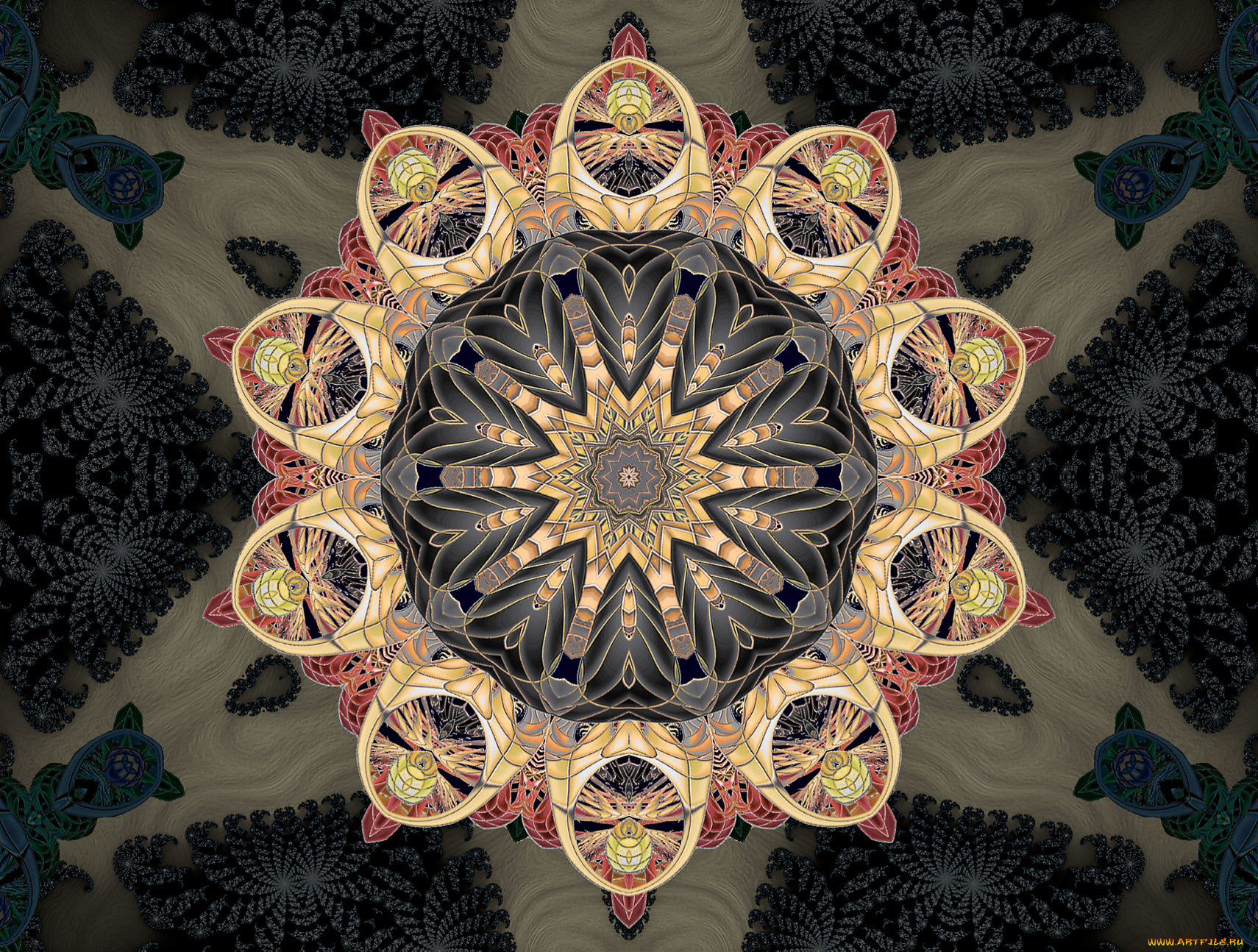 3д, графика, fractal, фракталы, цвета, фон, узор