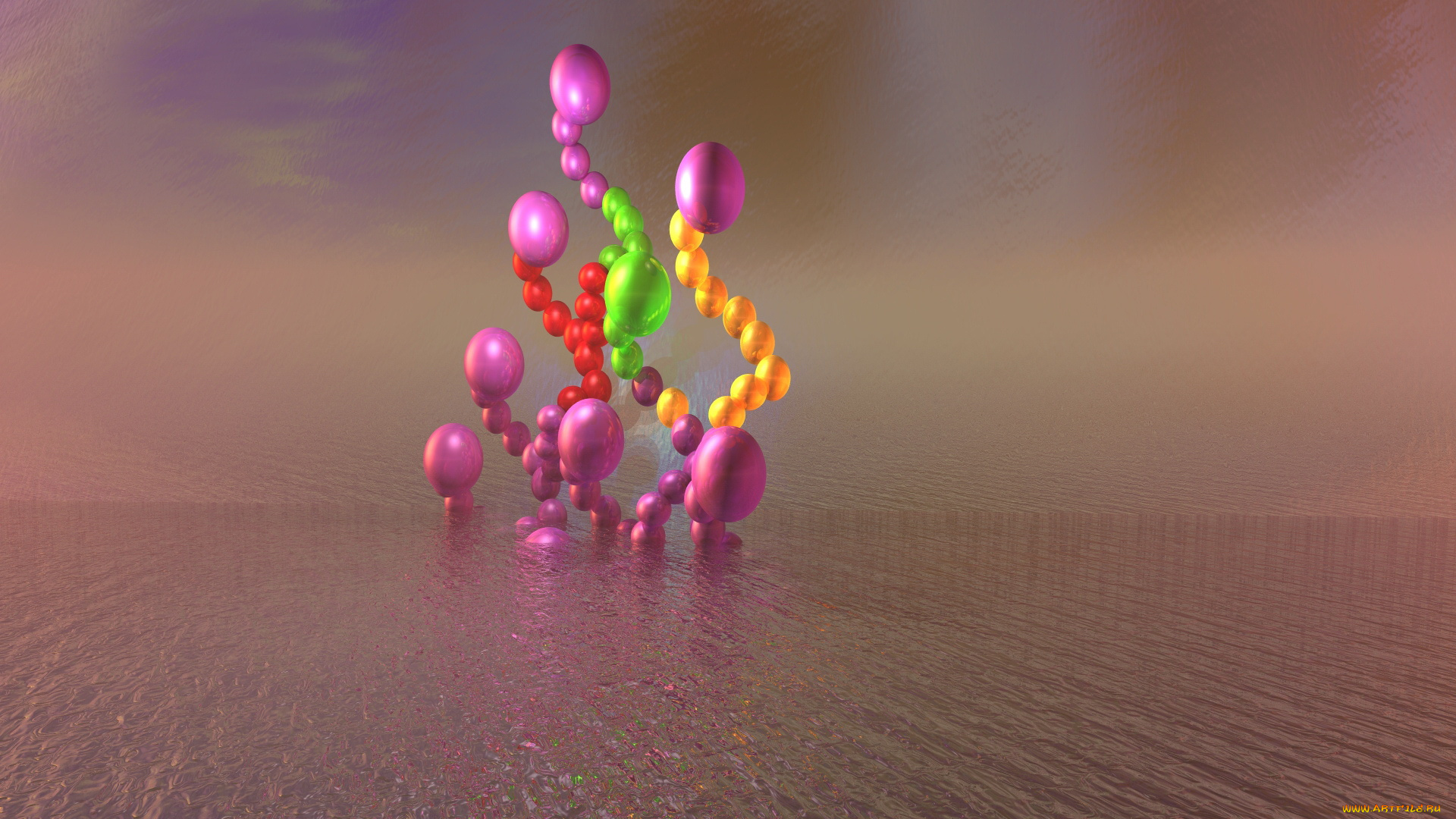 3д, графика, другое, шары