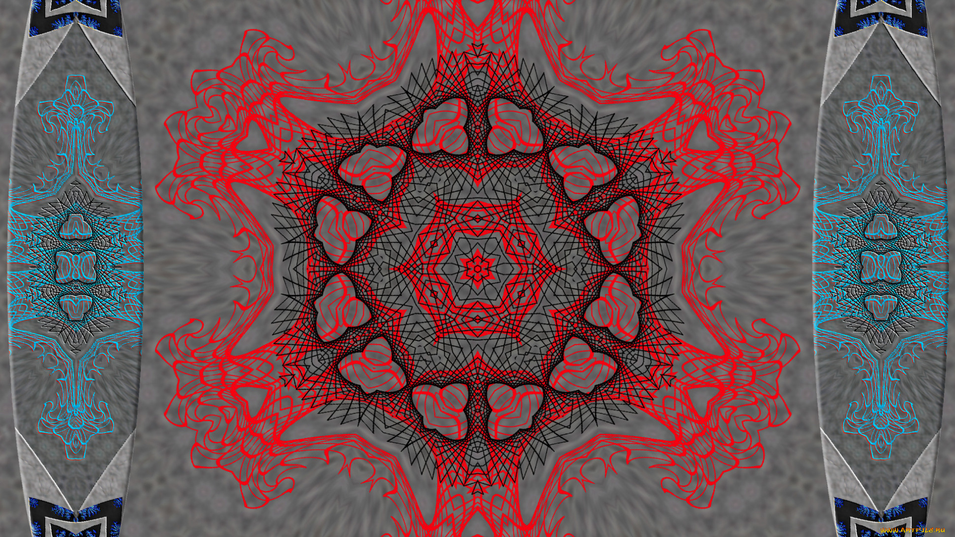 3д, графика, fractal, фракталы, узор, цвета, фон