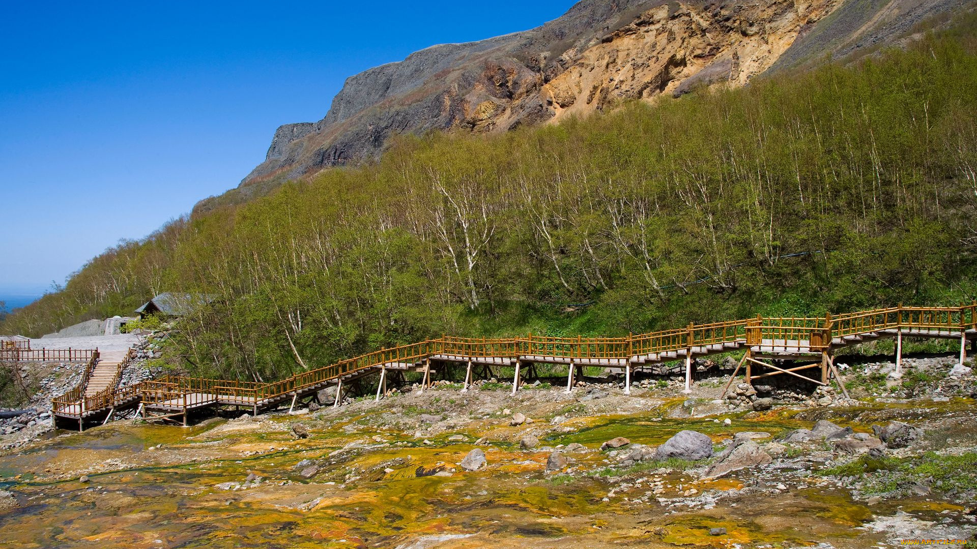 природа, горы, деревья